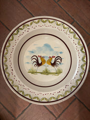 Italiensk fad m/haner, Ø41 cm.