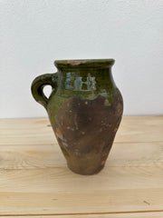Krukke med grøn kant, 20 cm