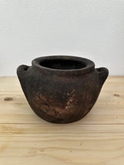 Sort krukke, 15 cm
