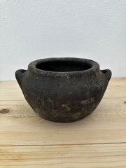 Sort krukke, 15 cm