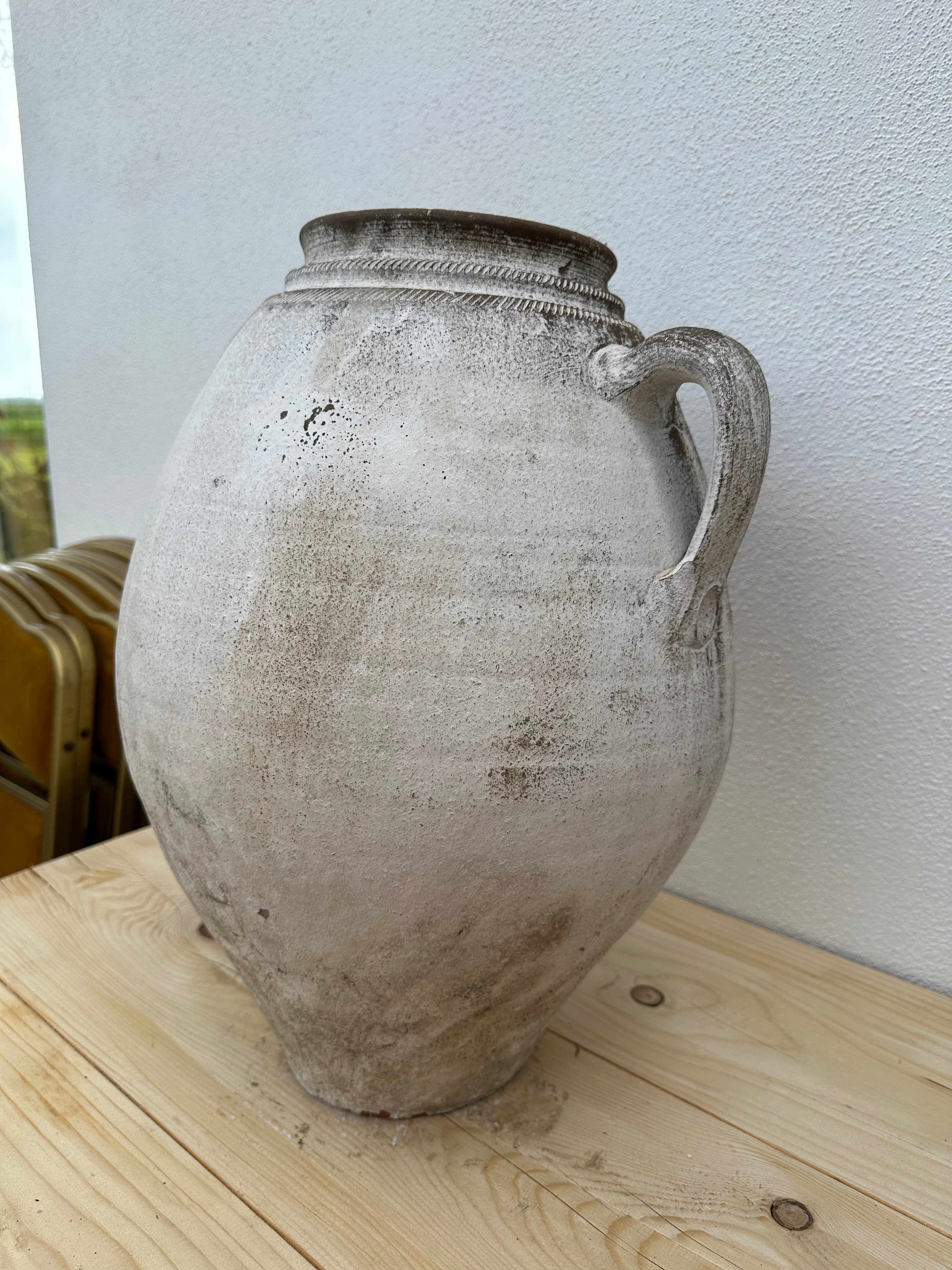 Hvid tyrkisk krukke, 44 cm