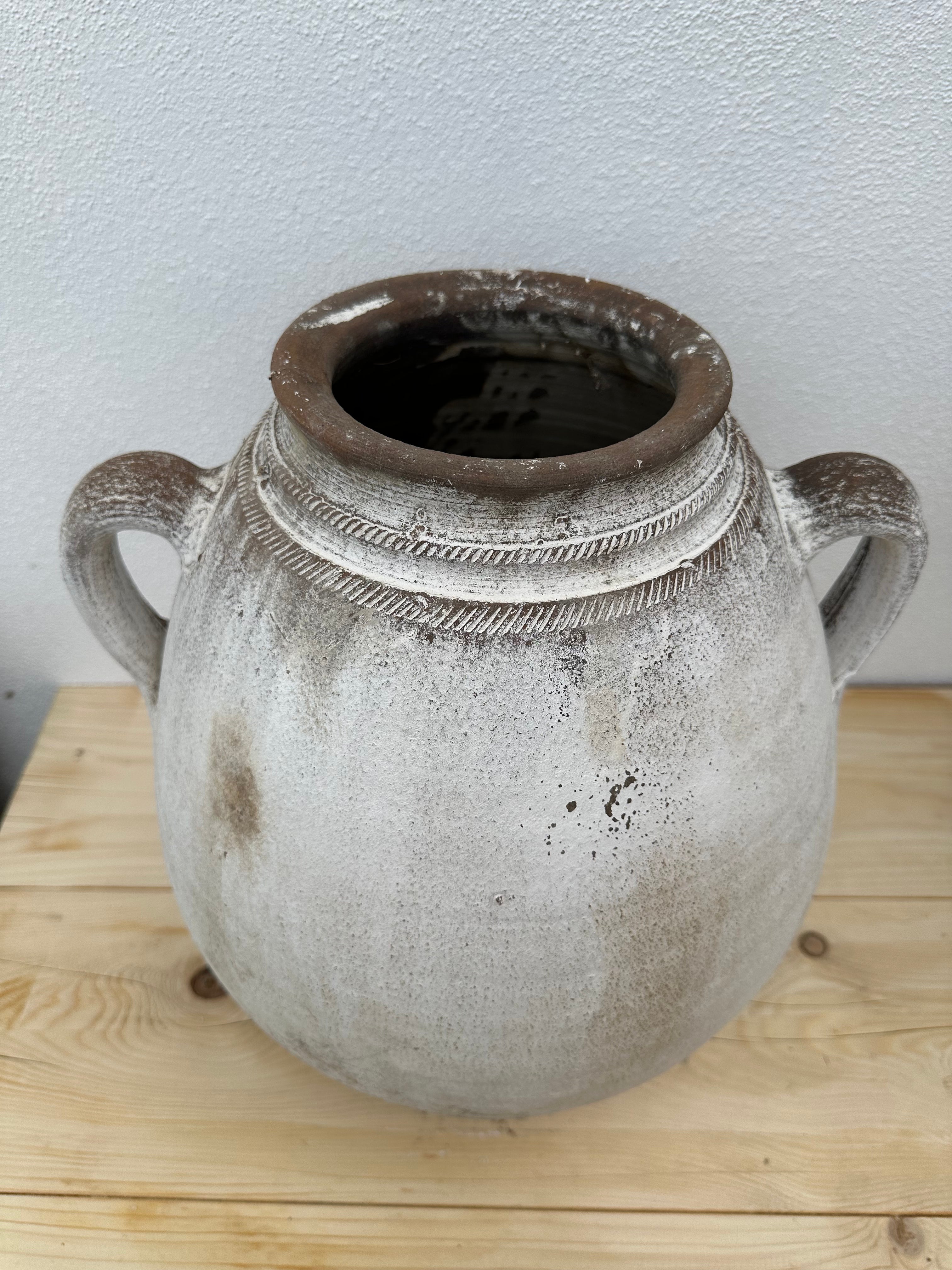 Hvid tyrkisk krukke, 44 cm