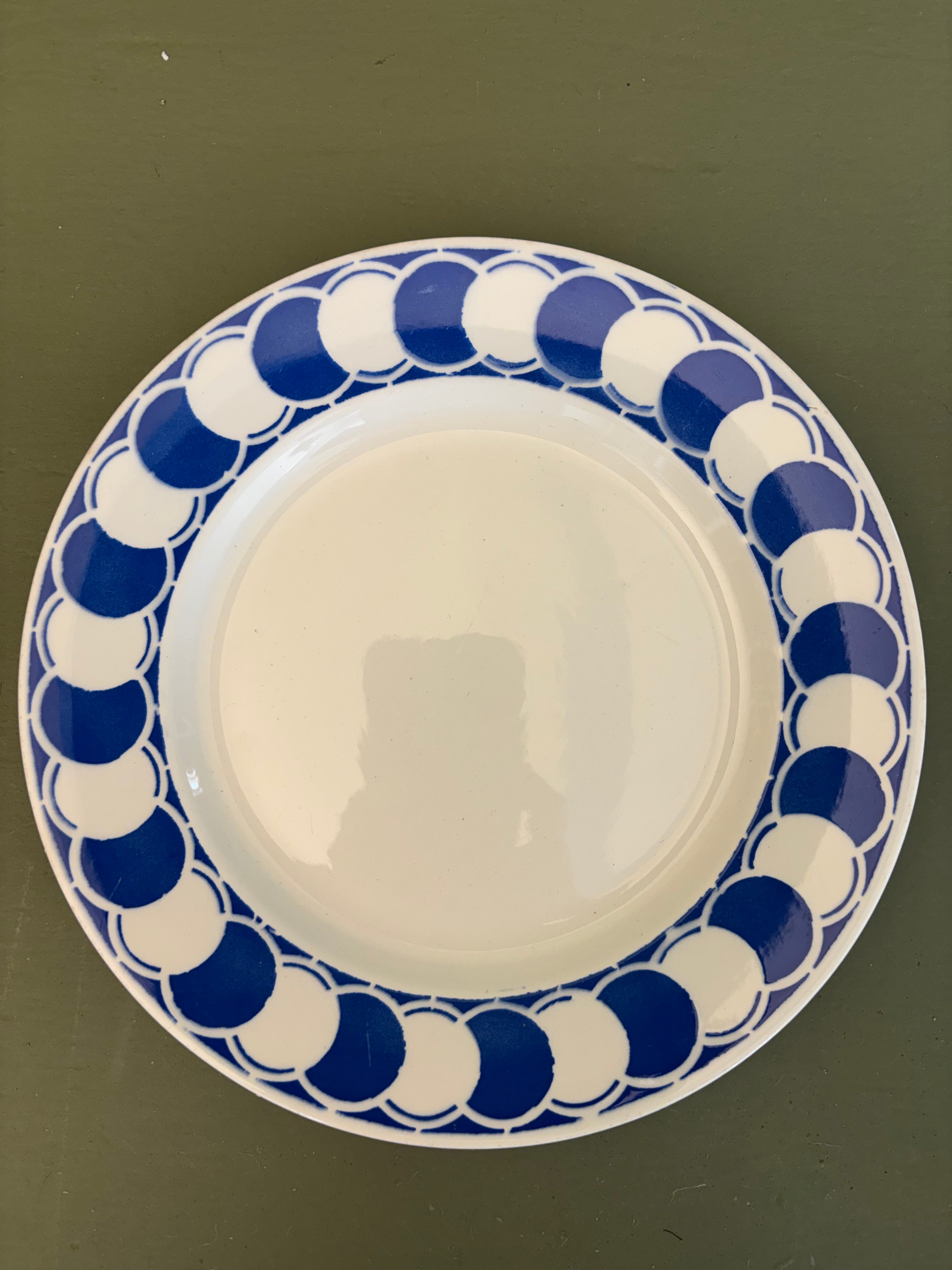 Franske tallerkener, Ø22,5 cm. 6 stk.