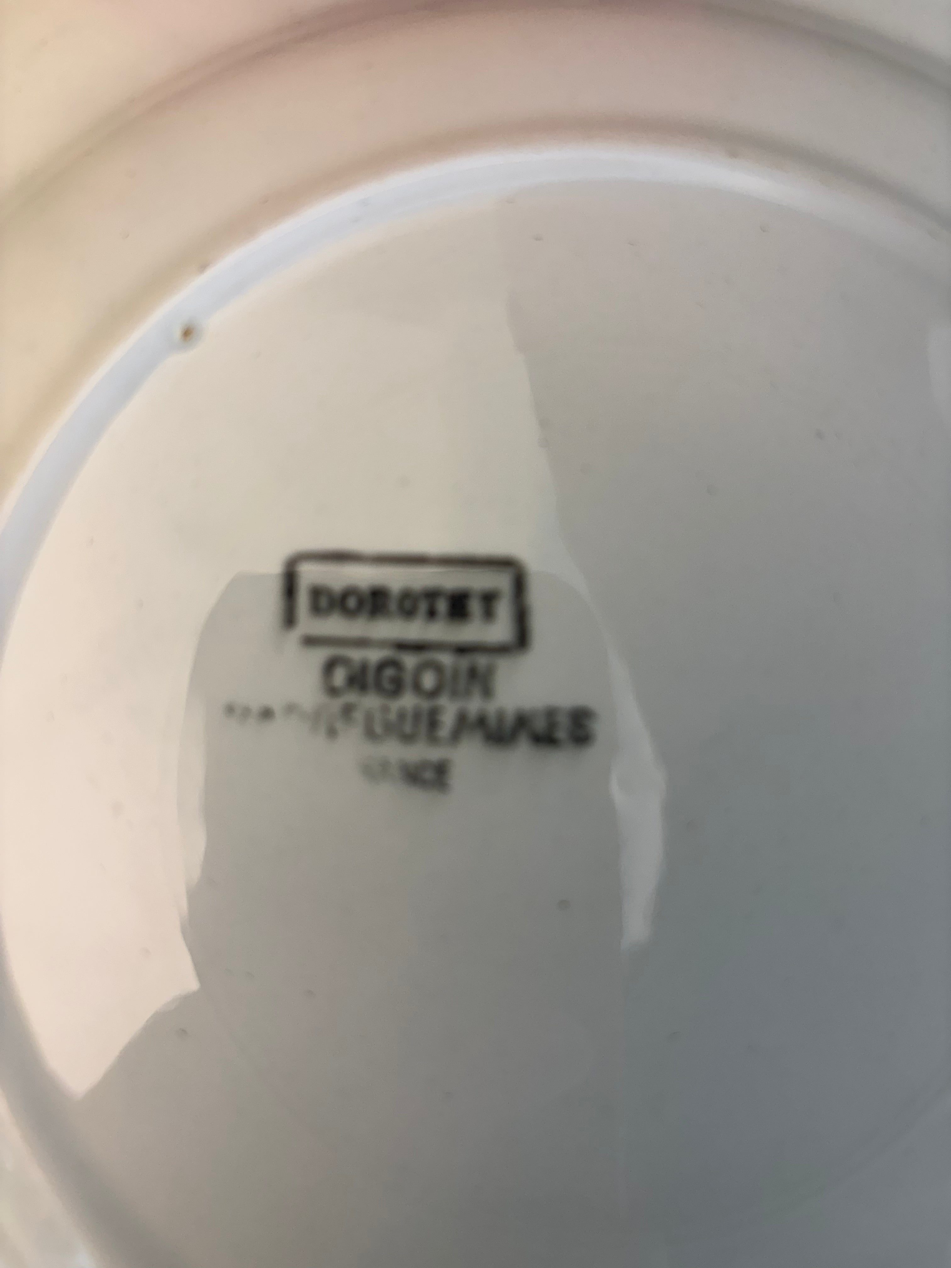 Franske tallerkener, Ø22,5 cm. 6 stk.