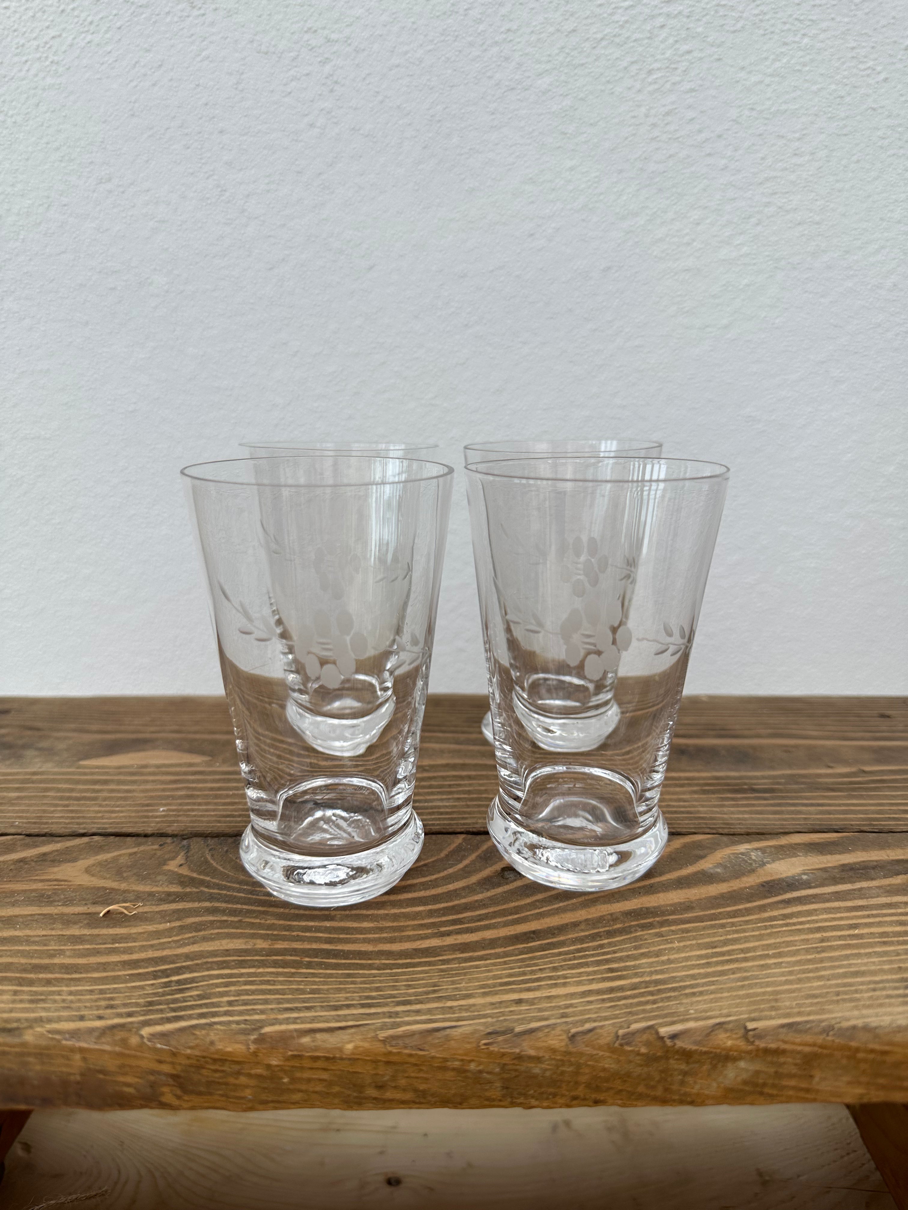 Vandglas, 10 cm - 4 stk