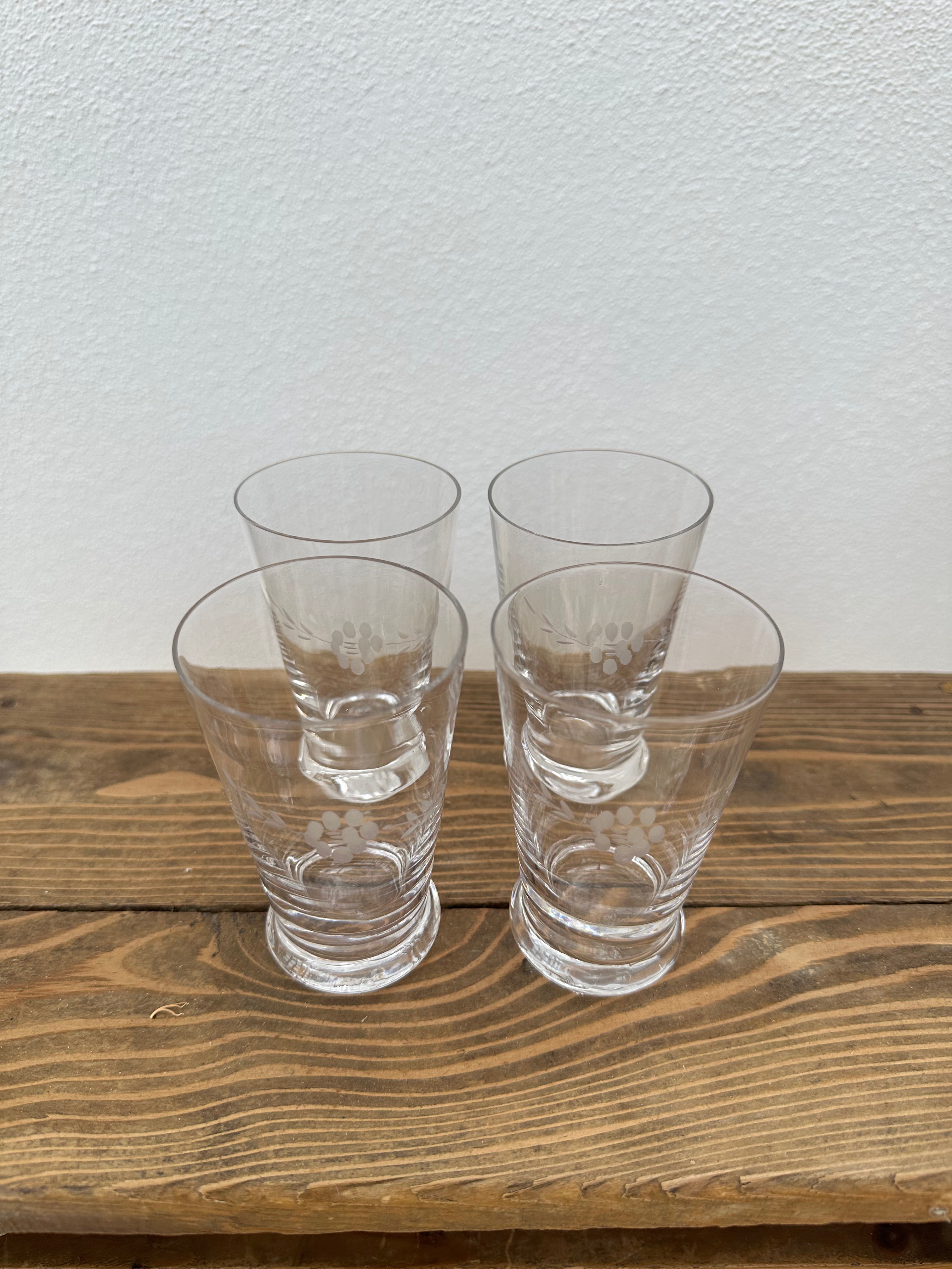 Vandglas, 10 cm - 4 stk