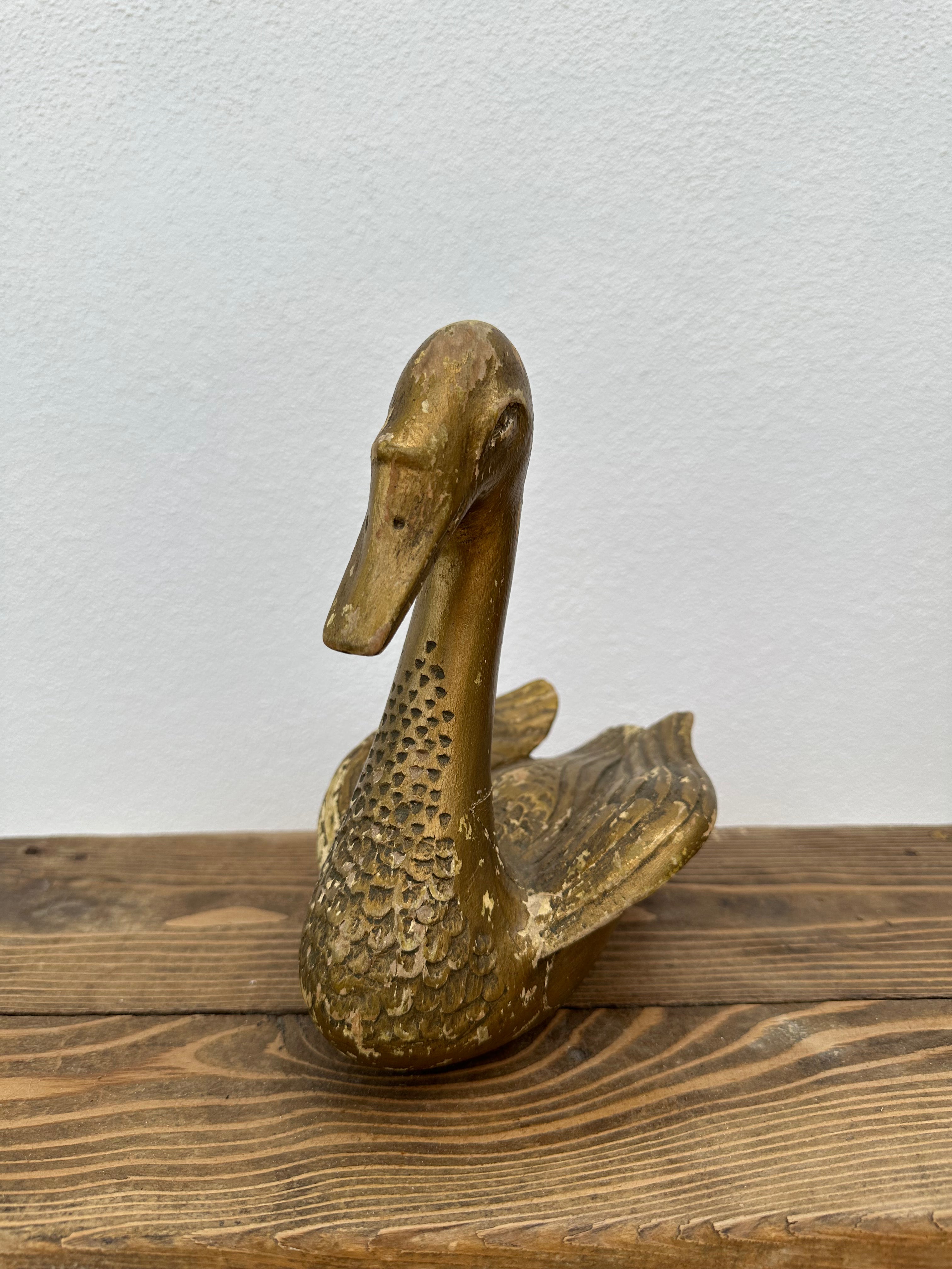 Svane i træ, 20 cm