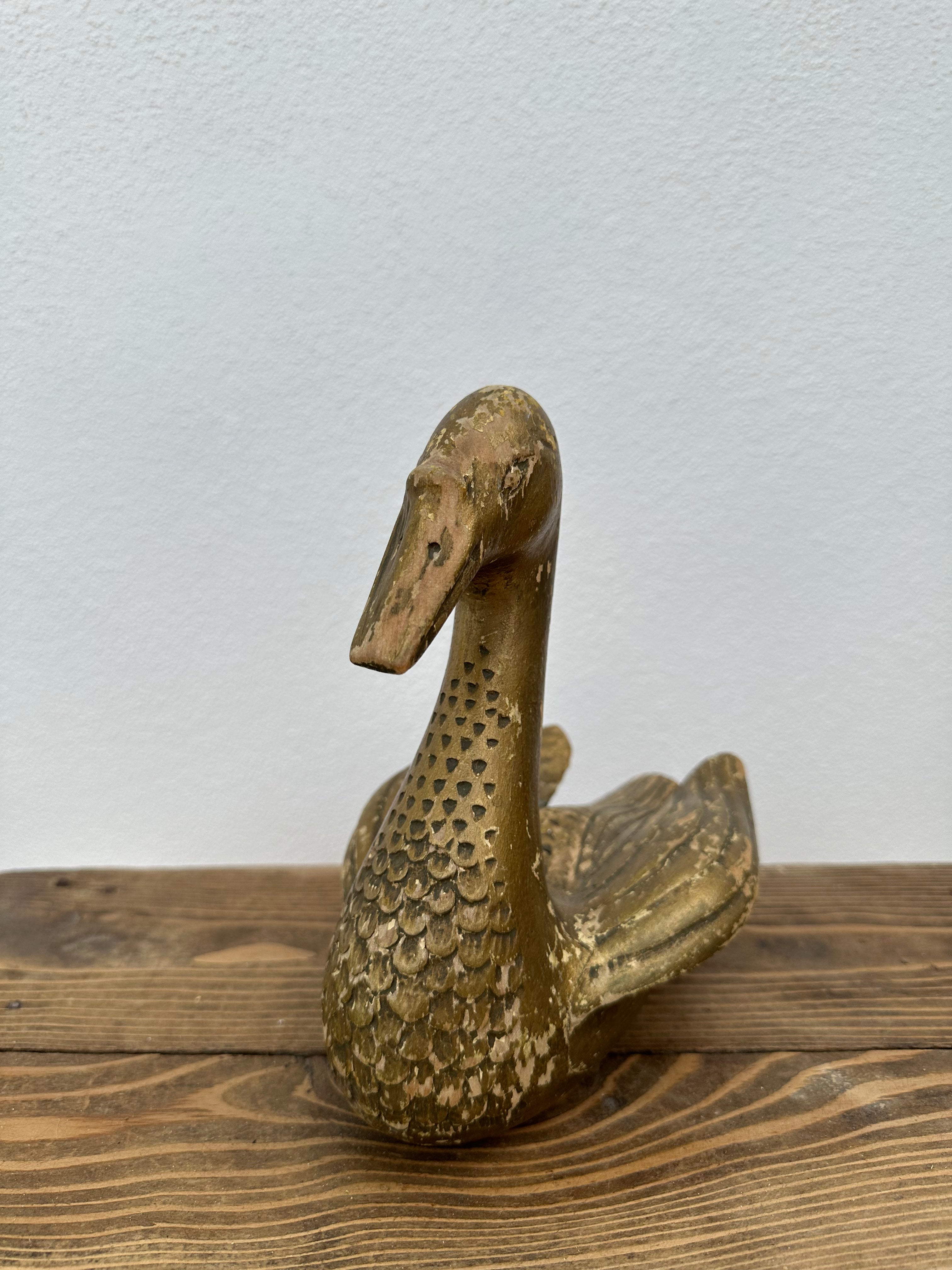 Svane i træ, 20 cm