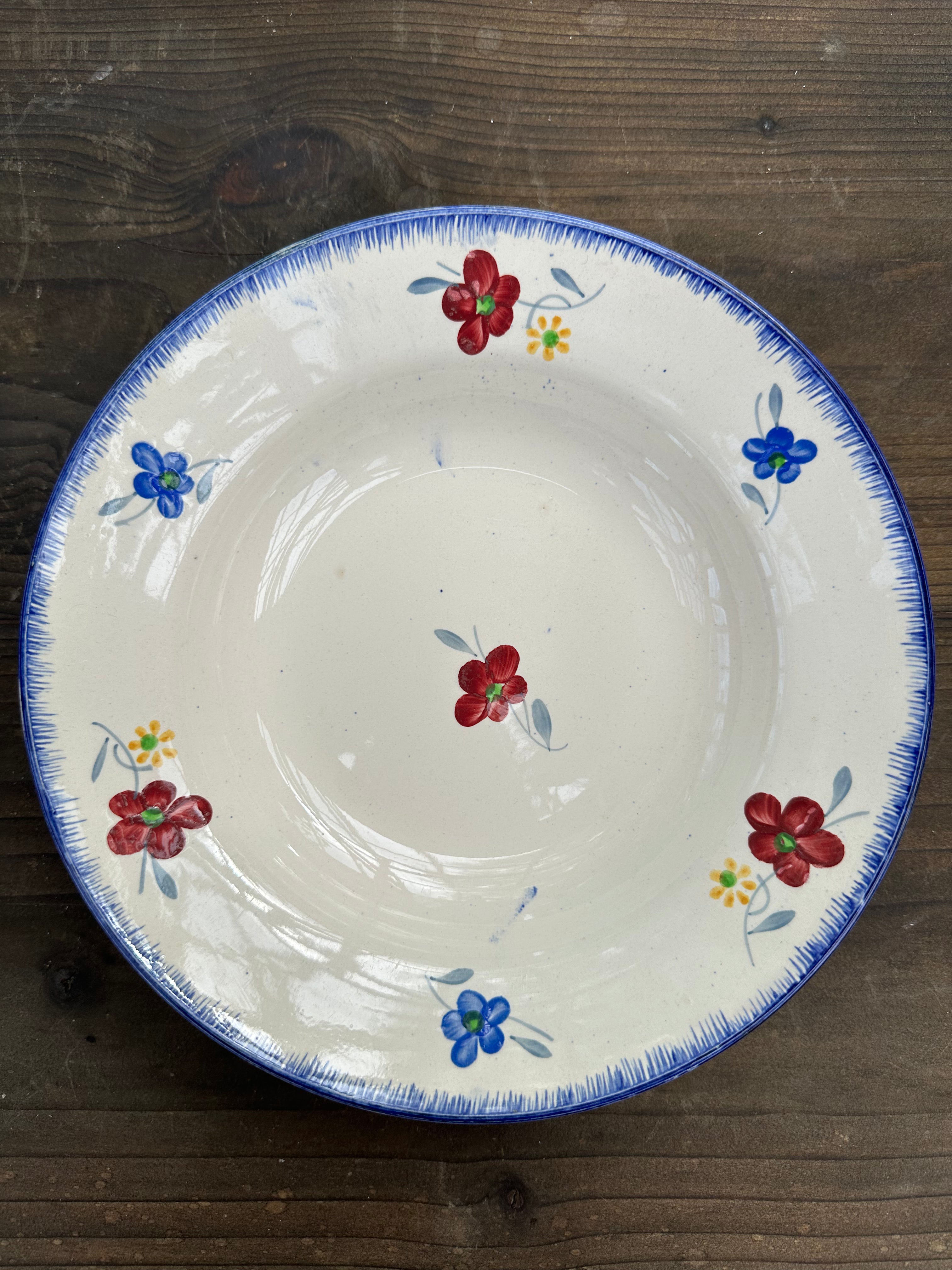 Dybe franske tallerkener, Ø22cm - 7 stk