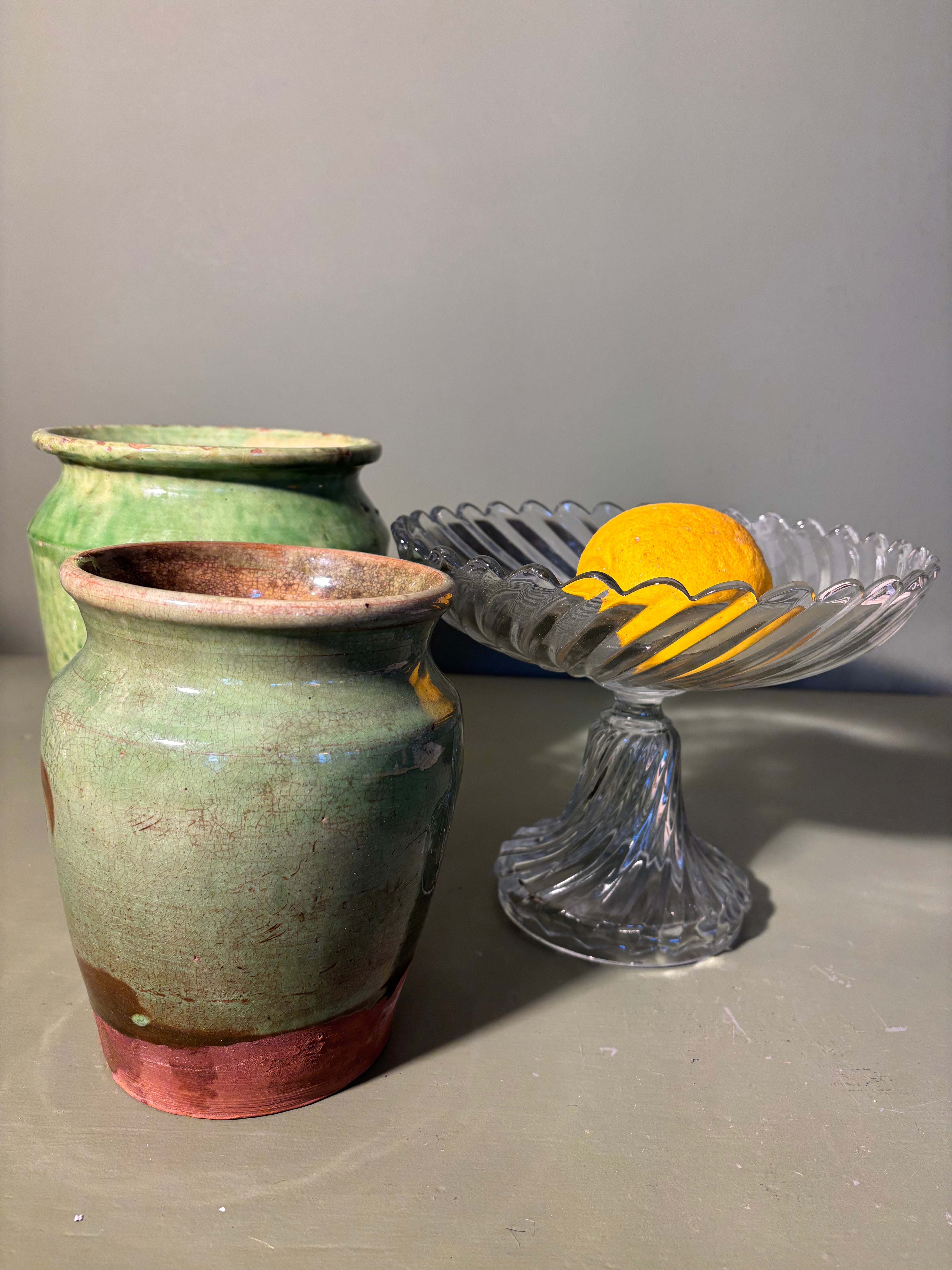 Glasopsats, Ø23 cm.
