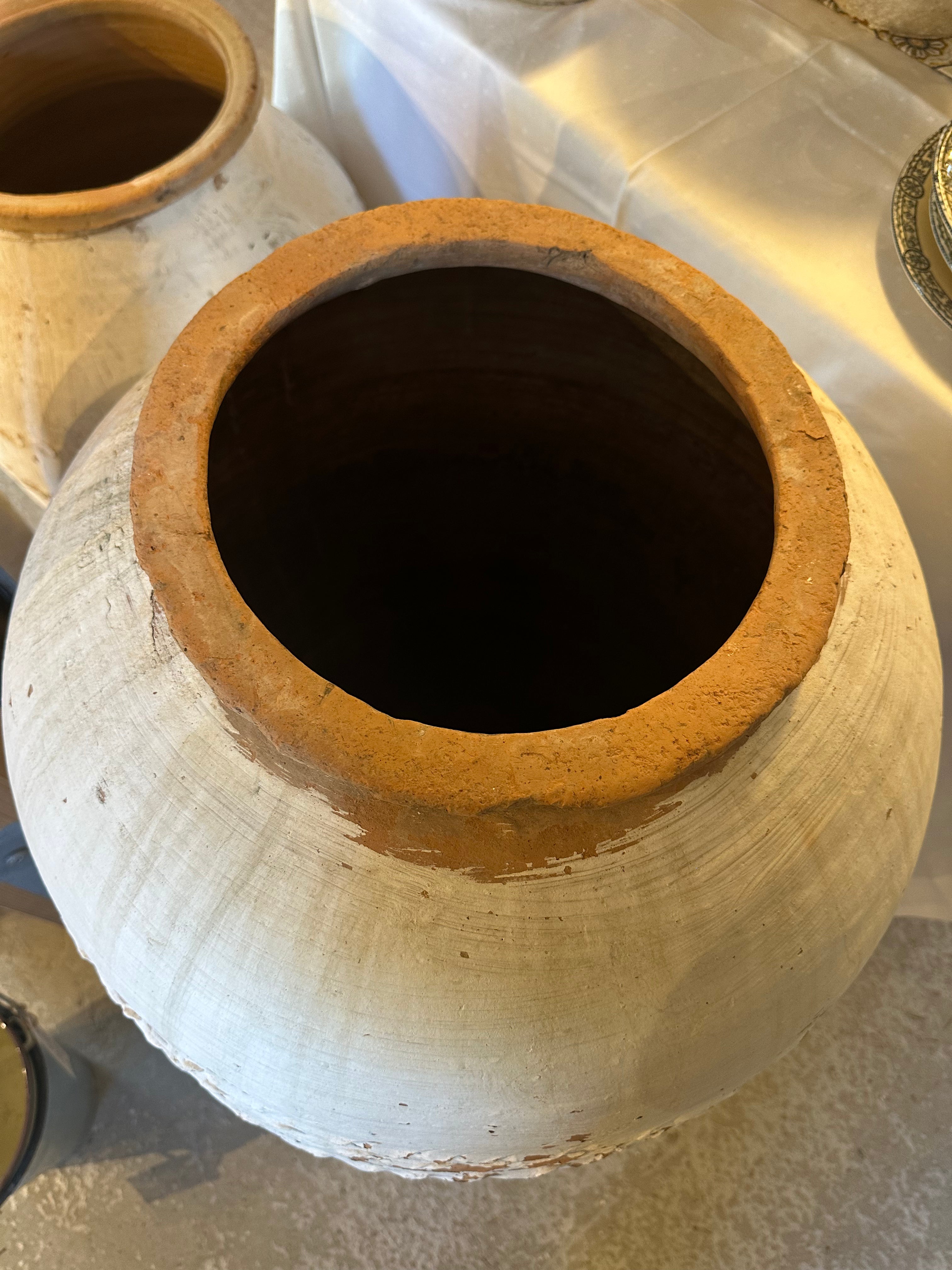 Hvid tyrkisk krukke, 80 cm