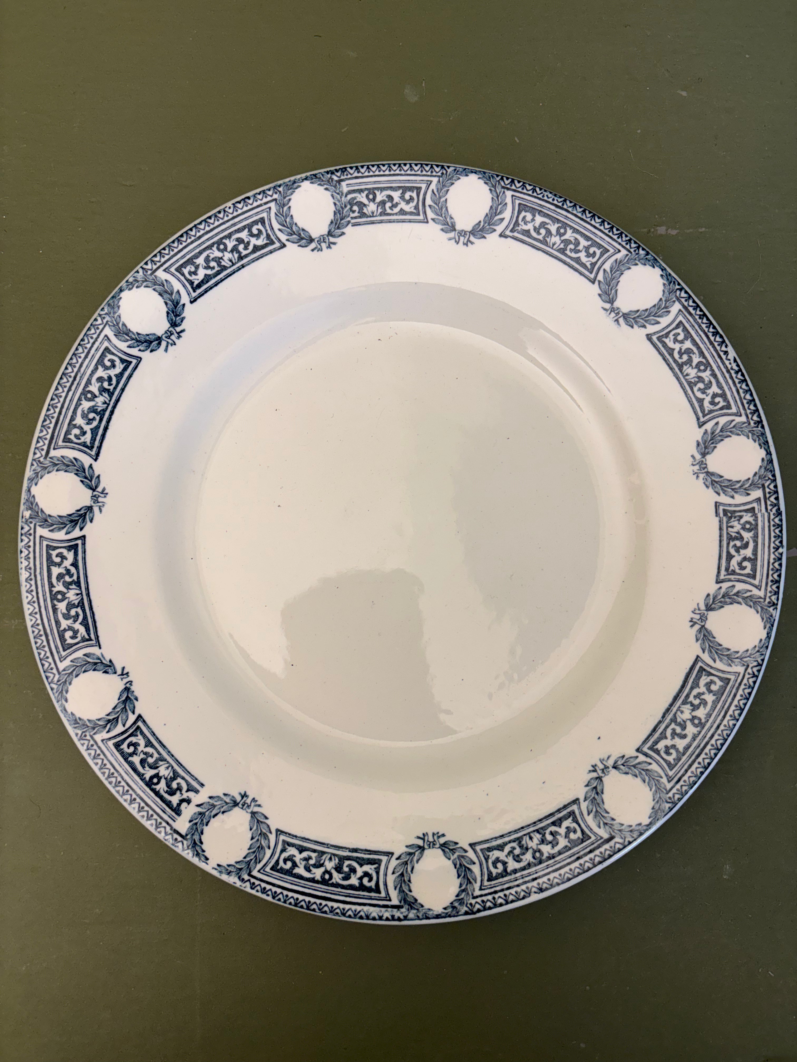 Franske tallerkener, Ø21,5 cm.      6 stk.