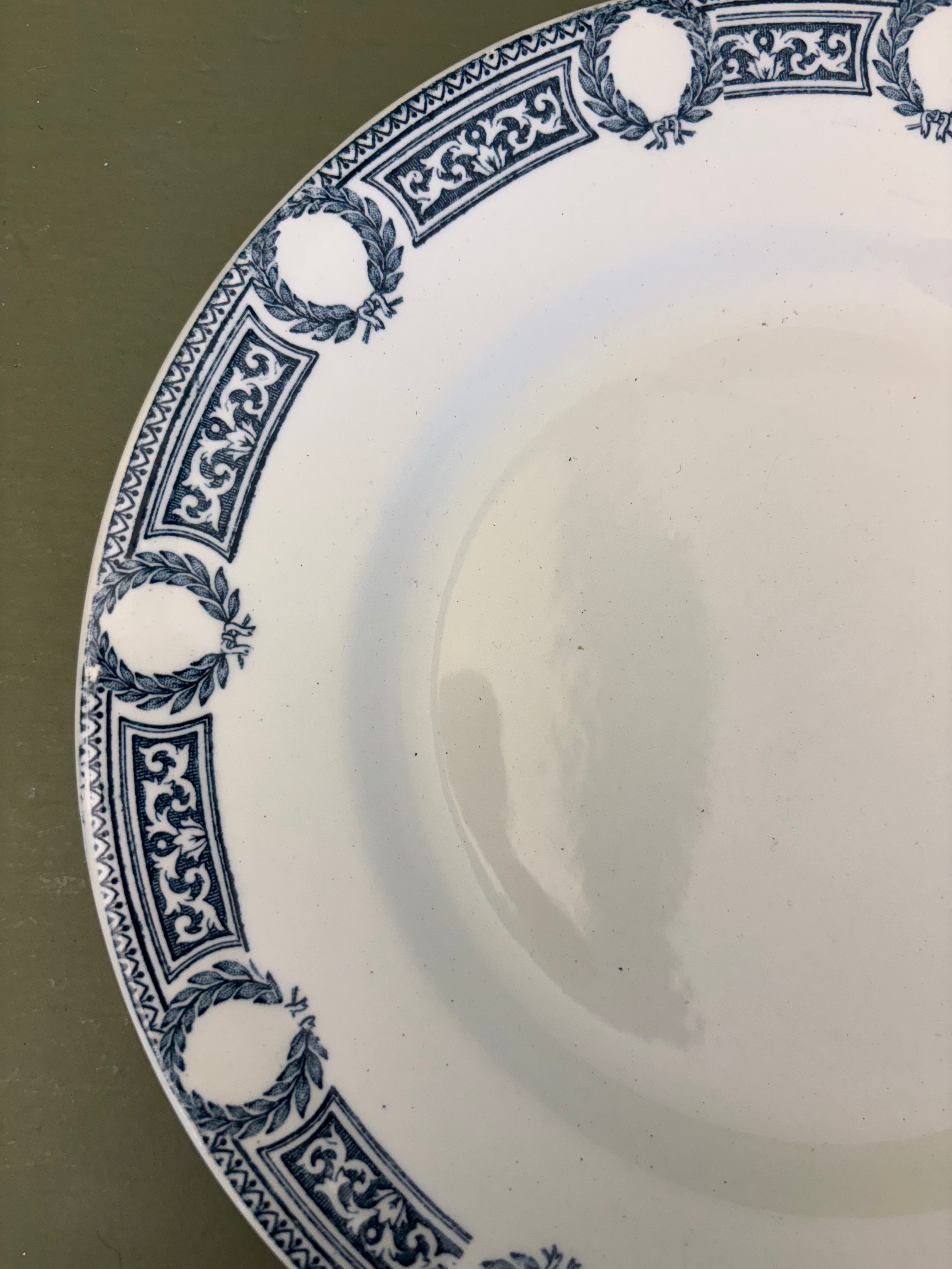 Franske tallerkener, Ø21,5 cm.      6 stk.
