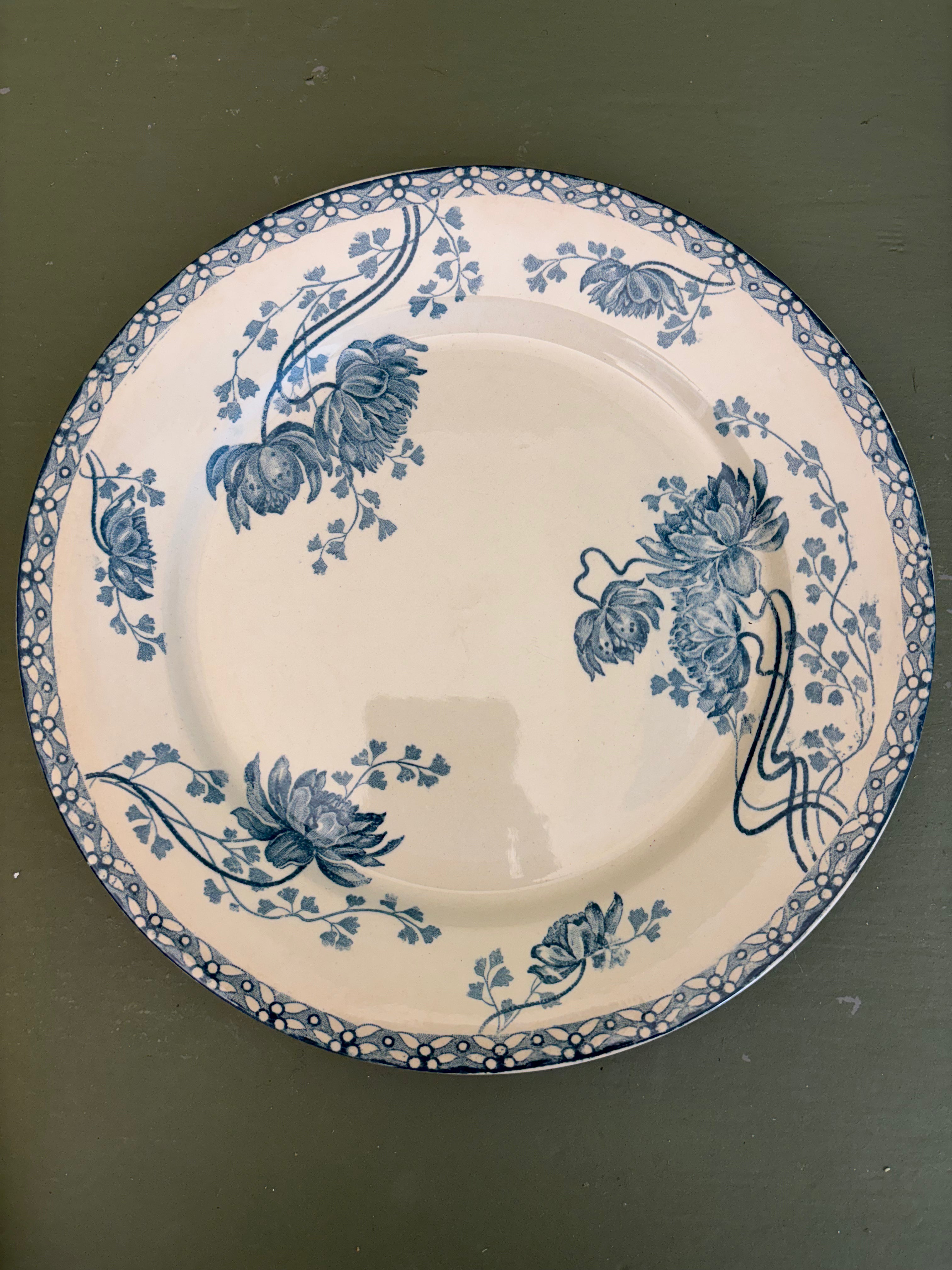 Franske tallerkener, Ø24 cm. 6 stk.