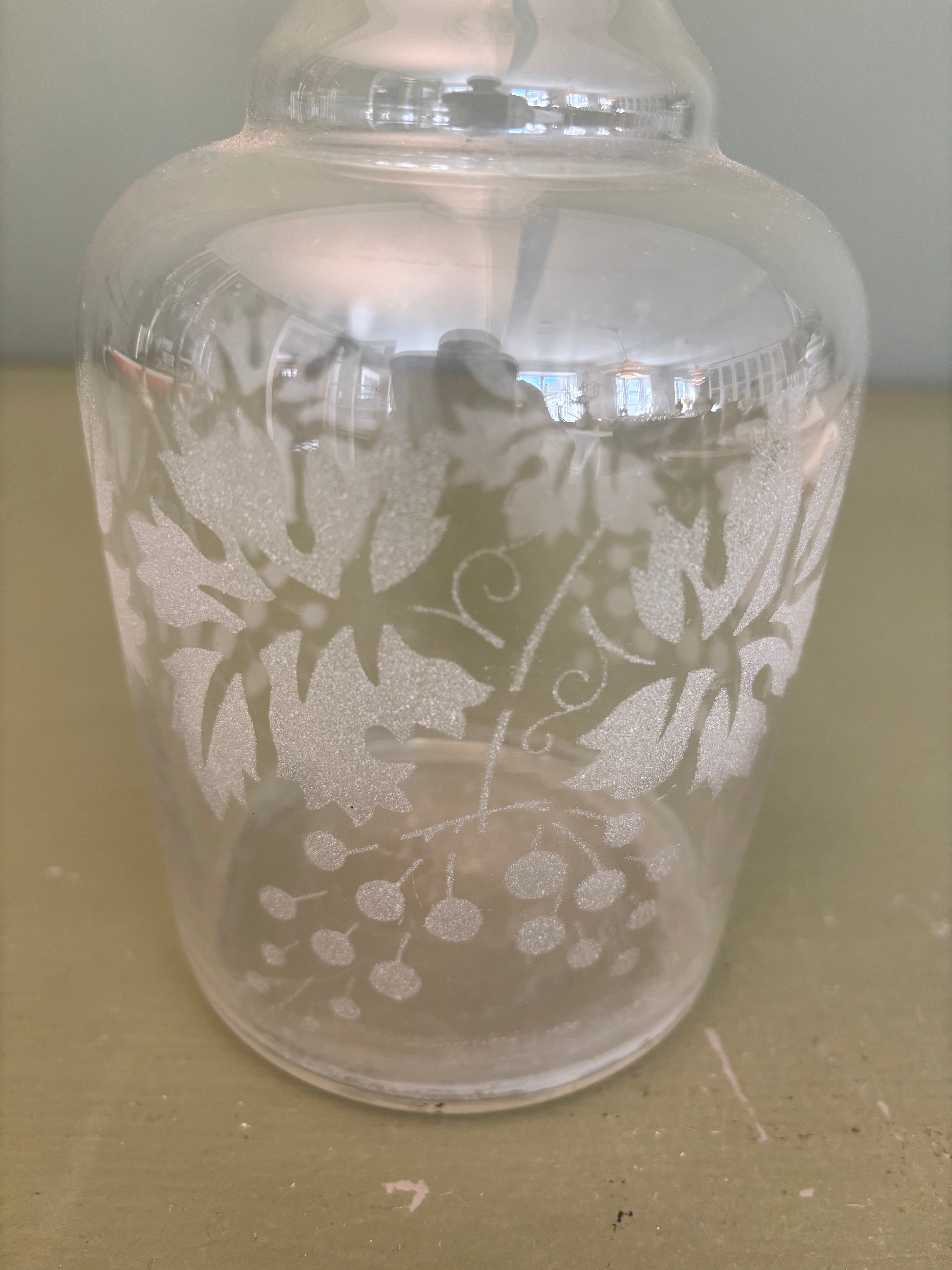Glaskaraffel, h27 cm.