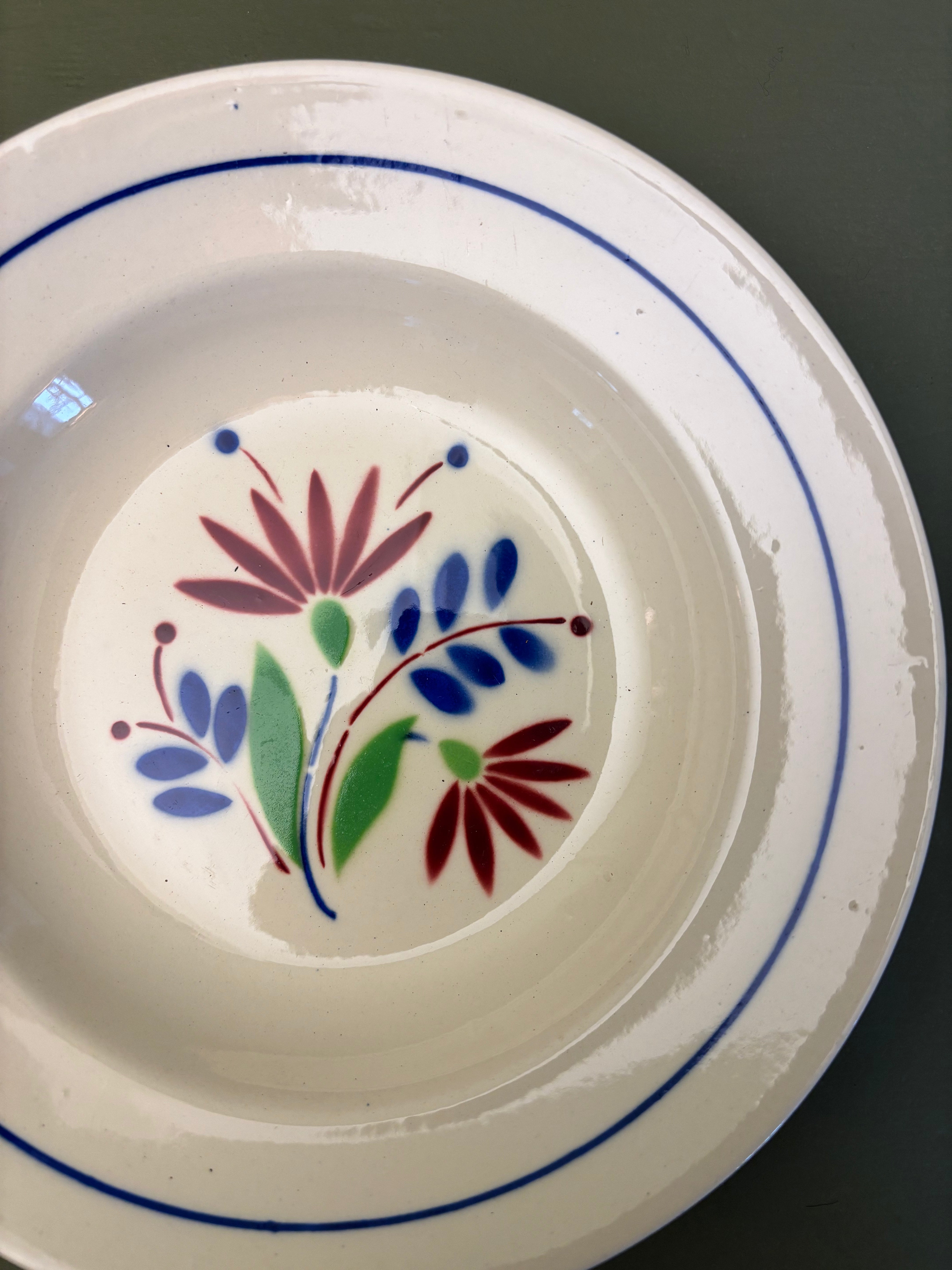 Franske tallerkener, Ø23,5cm - 6 stk.
