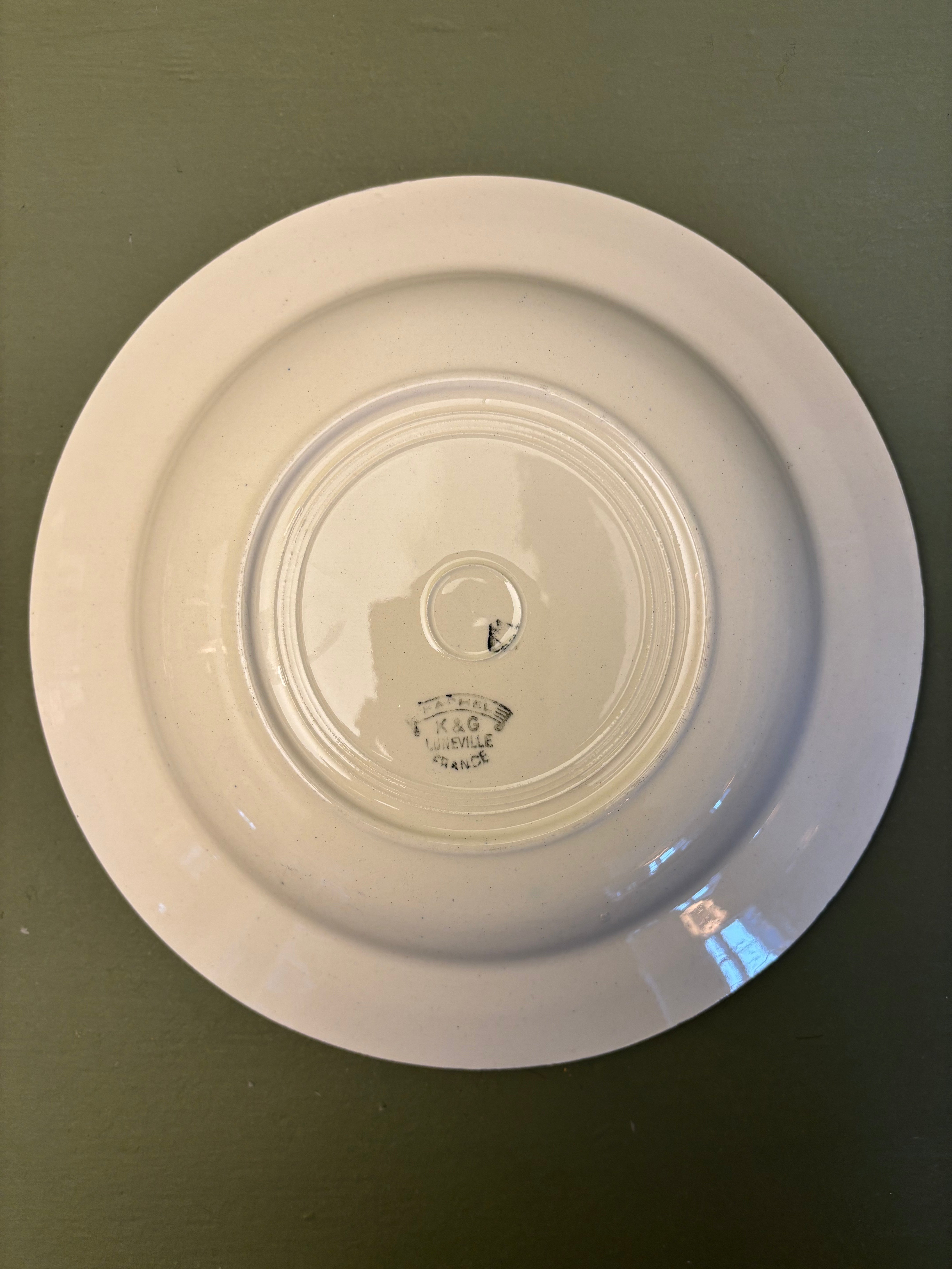 Franske tallerkener, Ø23,5cm - 6 stk.