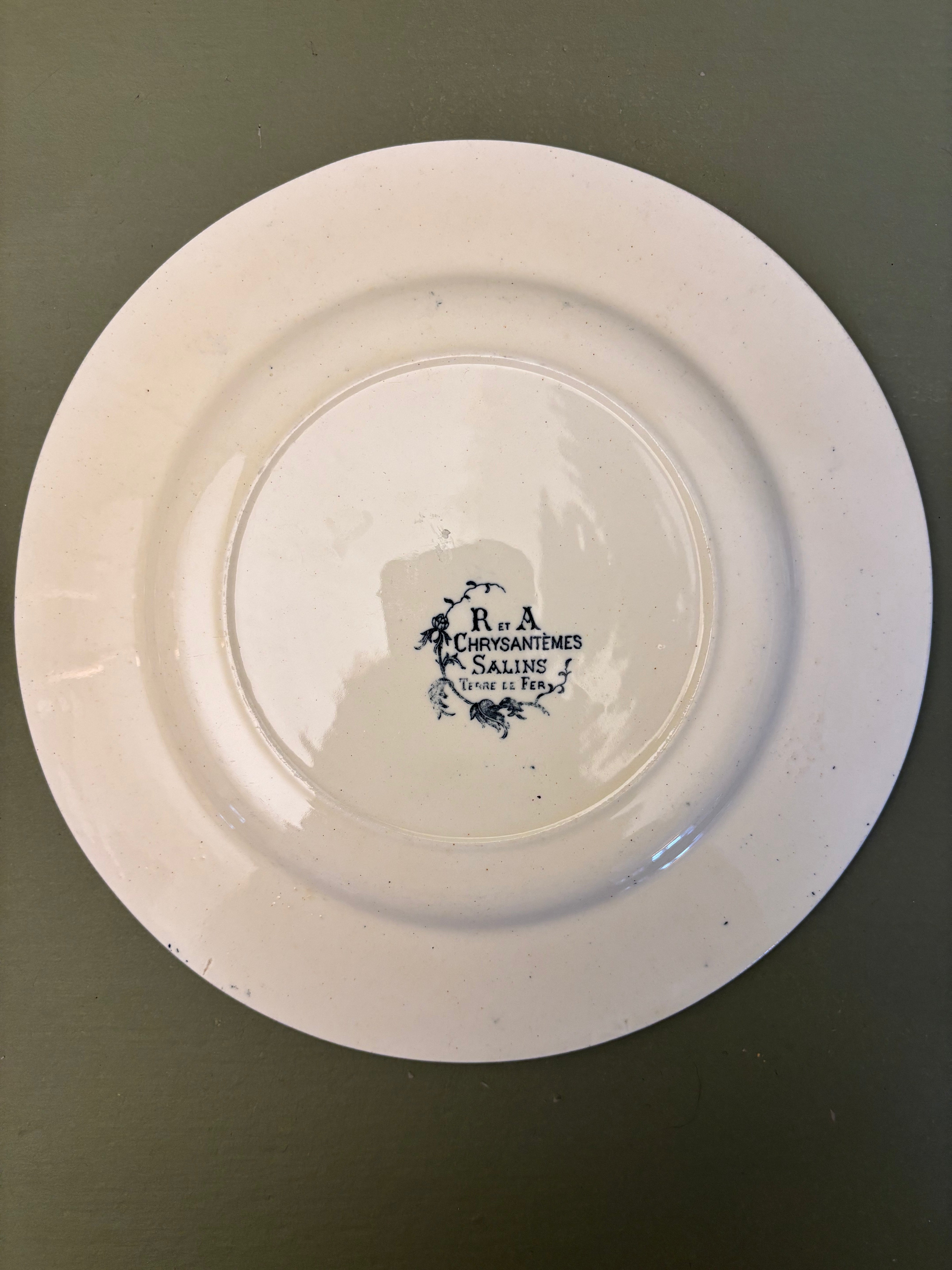 Franske tallerkener, Ø21,5cm - 6 stk.