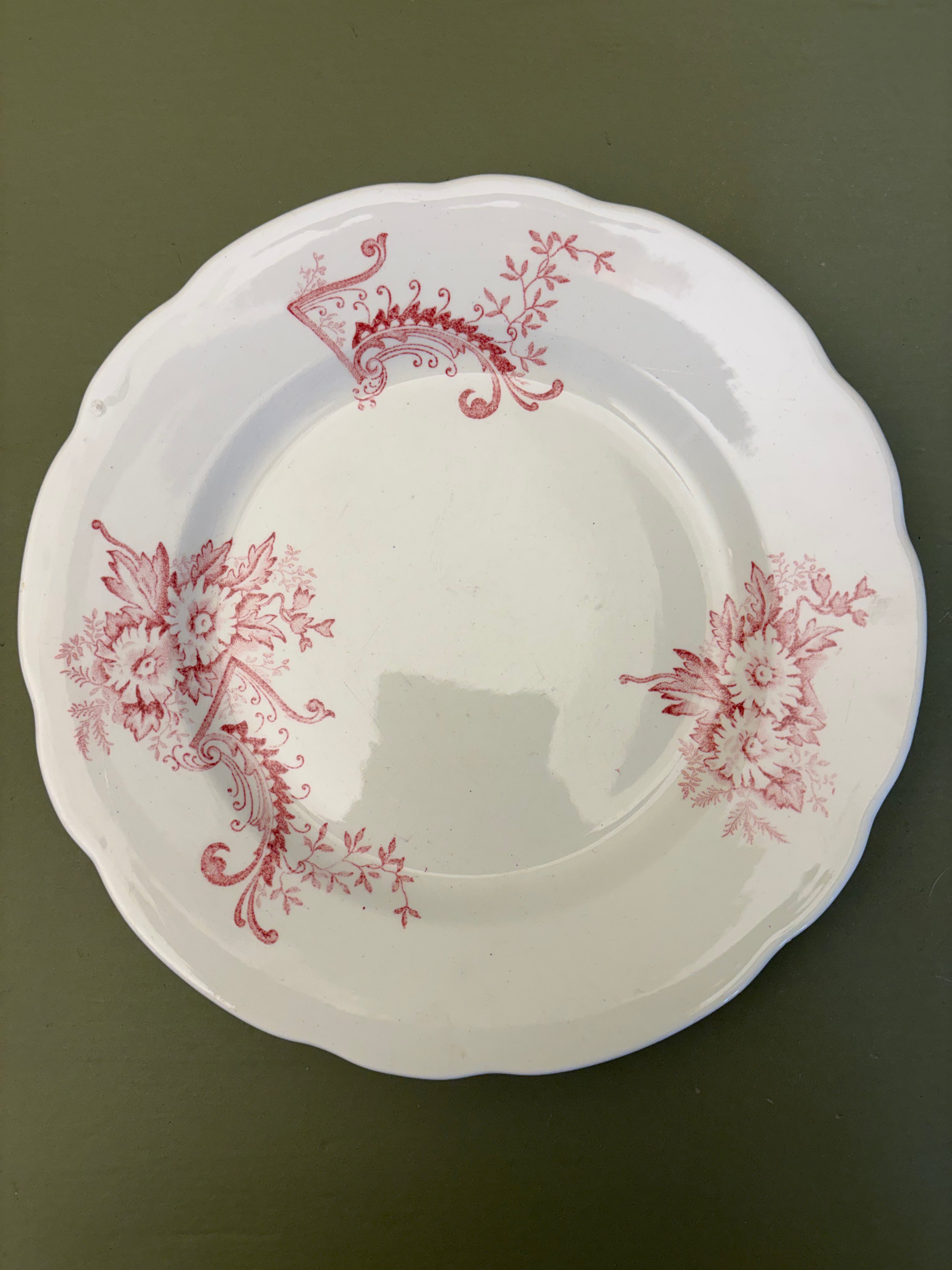 Franske tallerkener, Ø21cm - 6 stk.