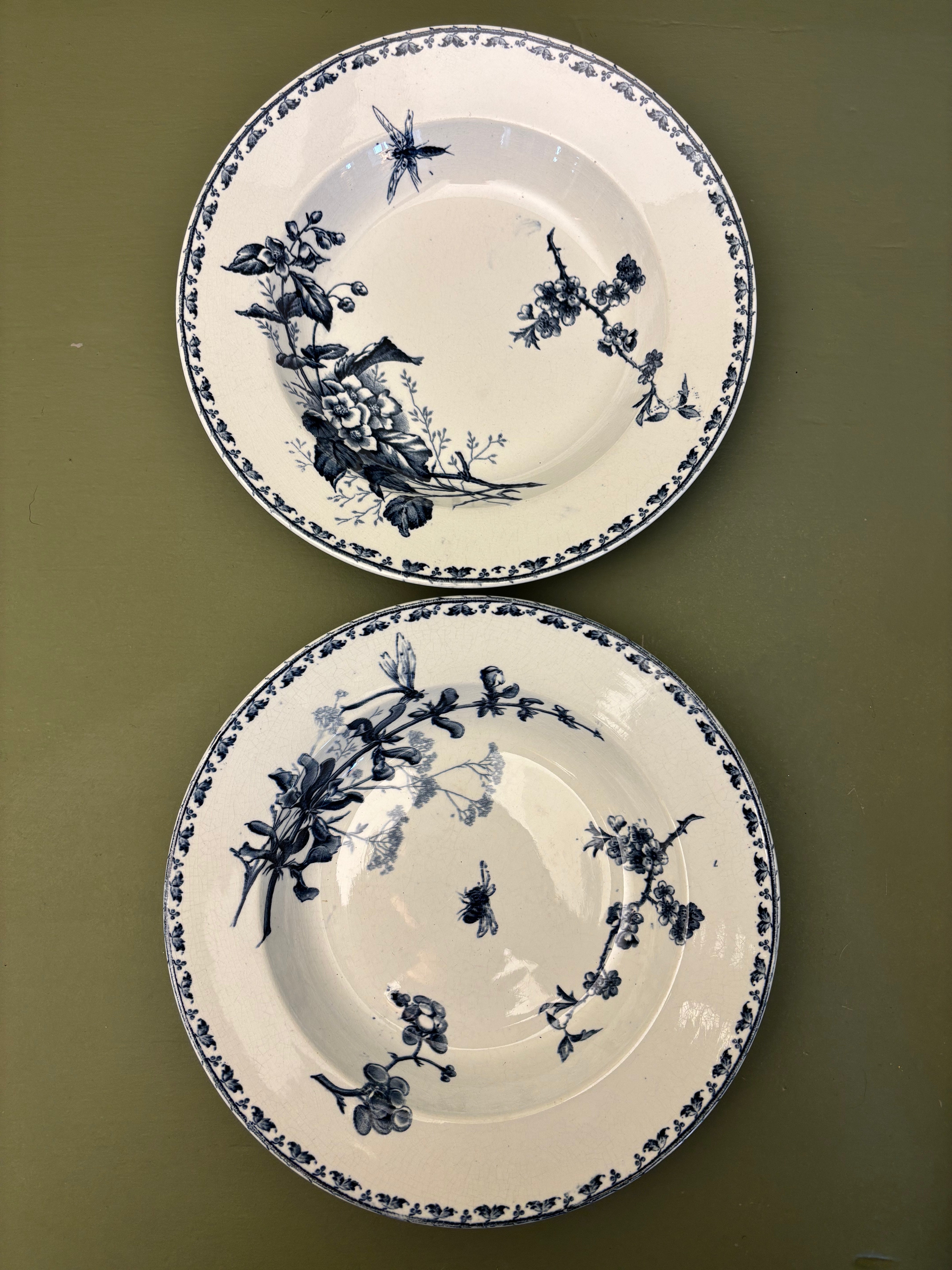 Franske dybe tallerkener, Ø23 cm - 6 stk.