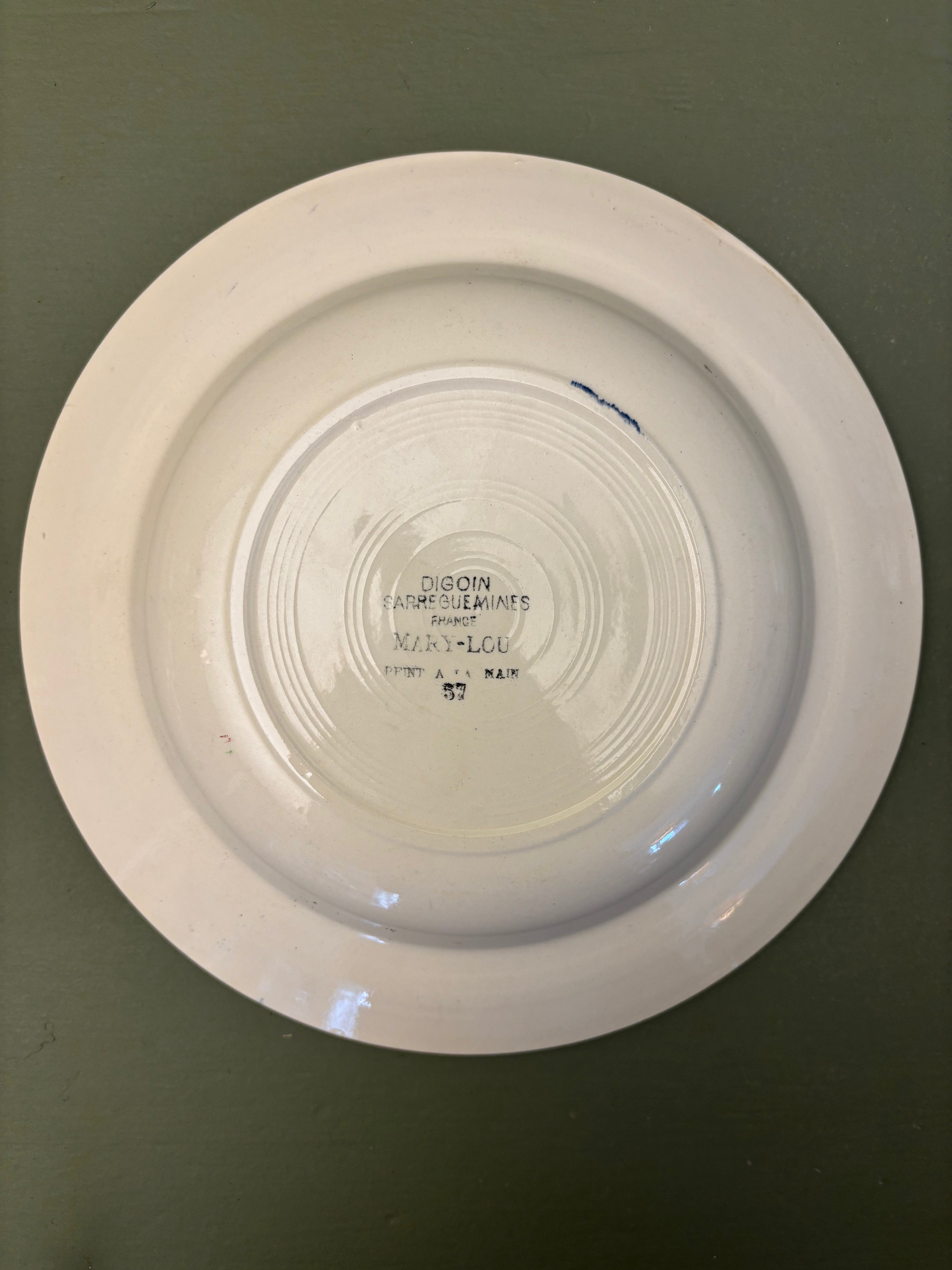 Franske dybe tallerkener, Ø22,5cm - 6 stk.
