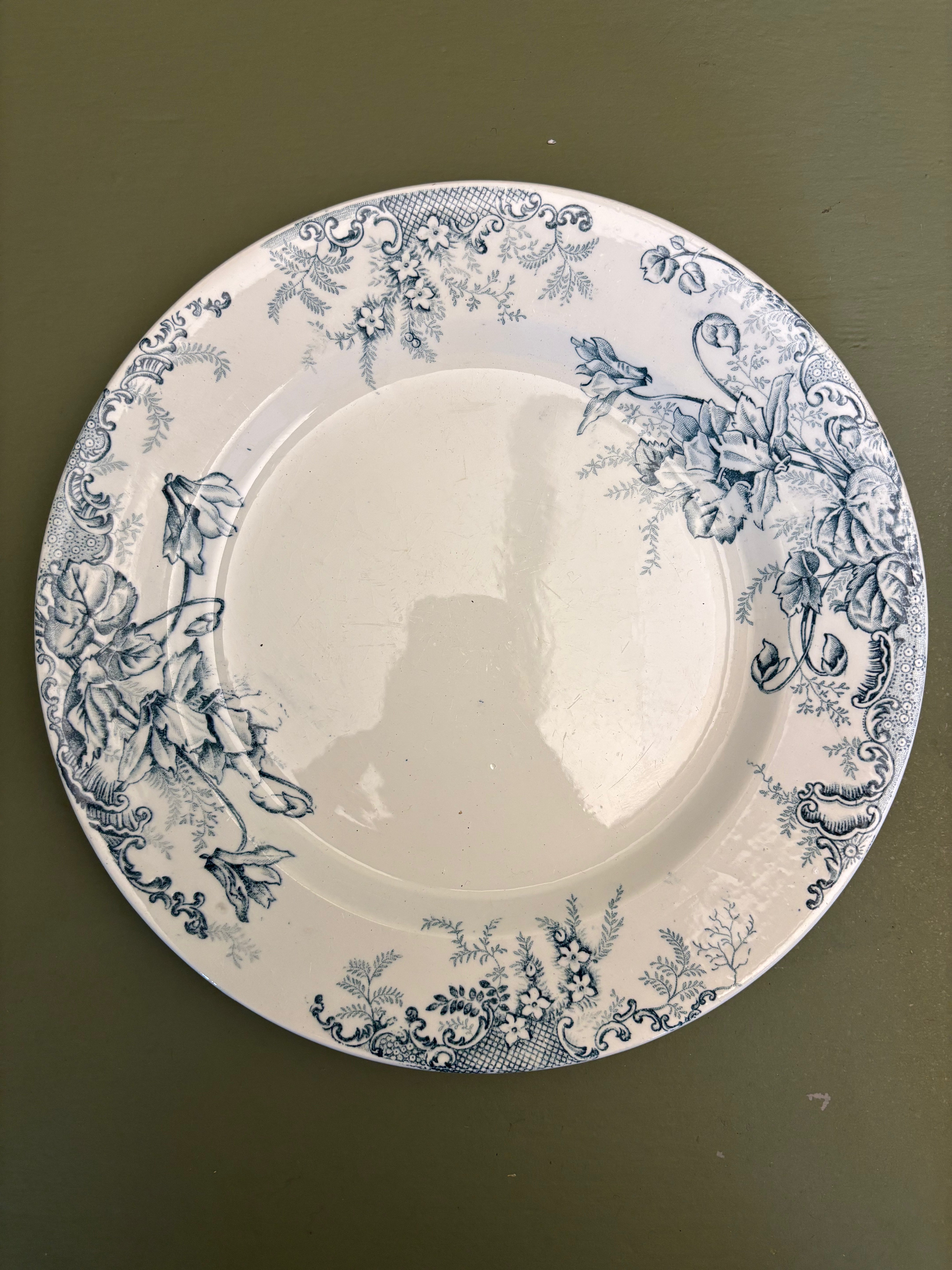 Franske tallerkener, Ø24cm - 6 stk.