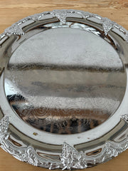 Silver tray, Ø35 cm