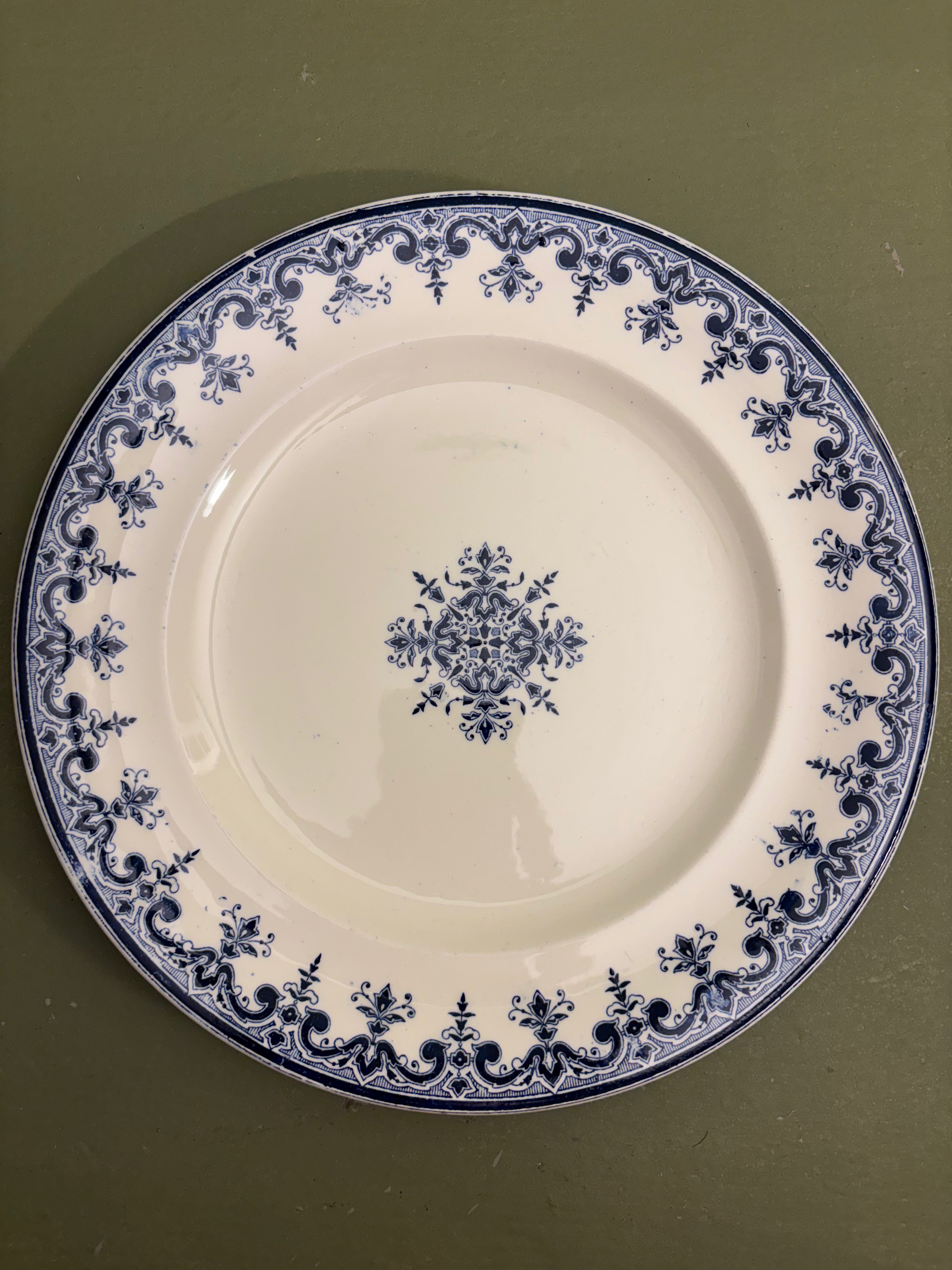 Franske tallerkener, 6 stk. Ø23,5 cm.