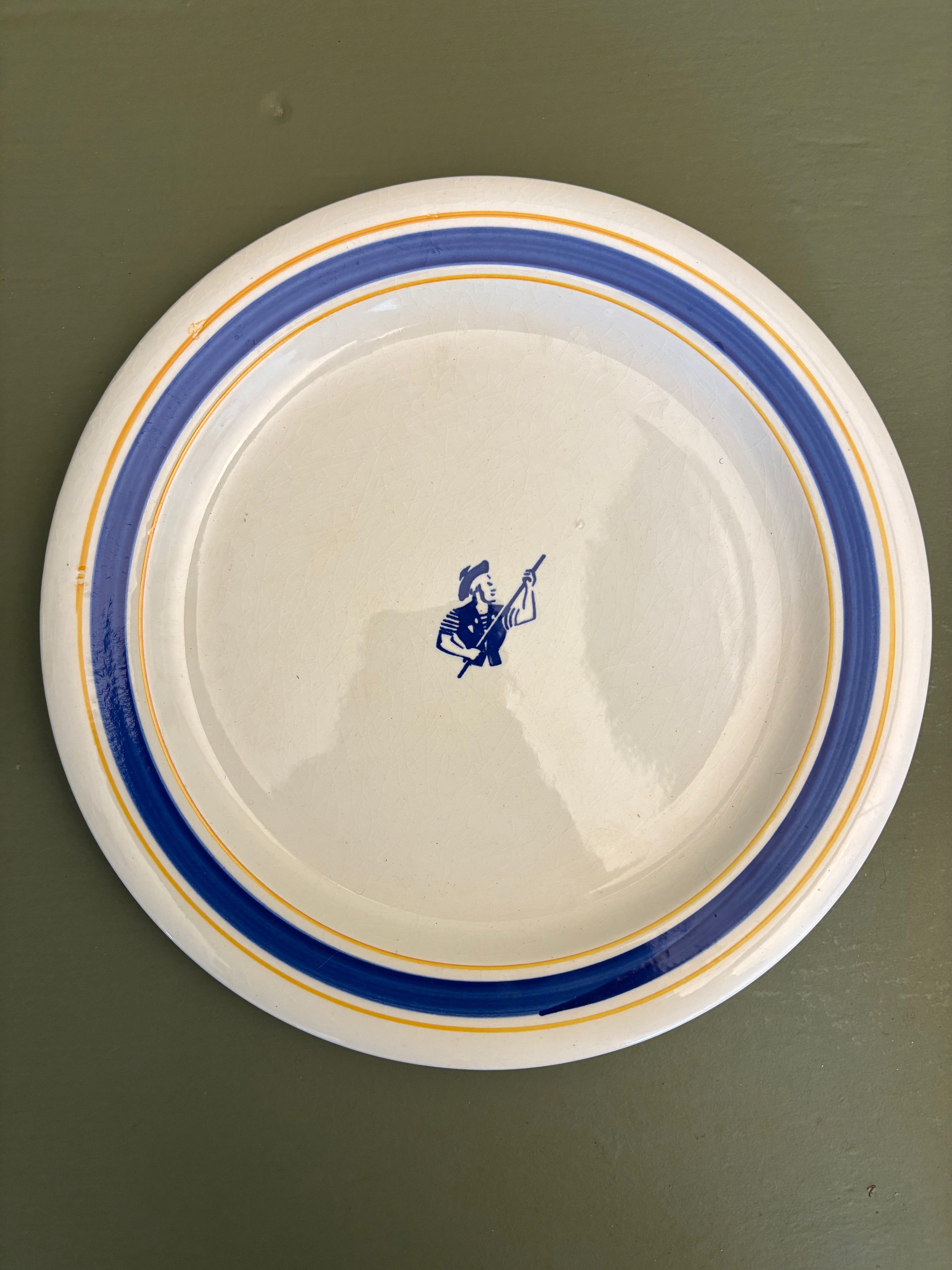 Franske tallerkener, Ø21cm - 6 stk.