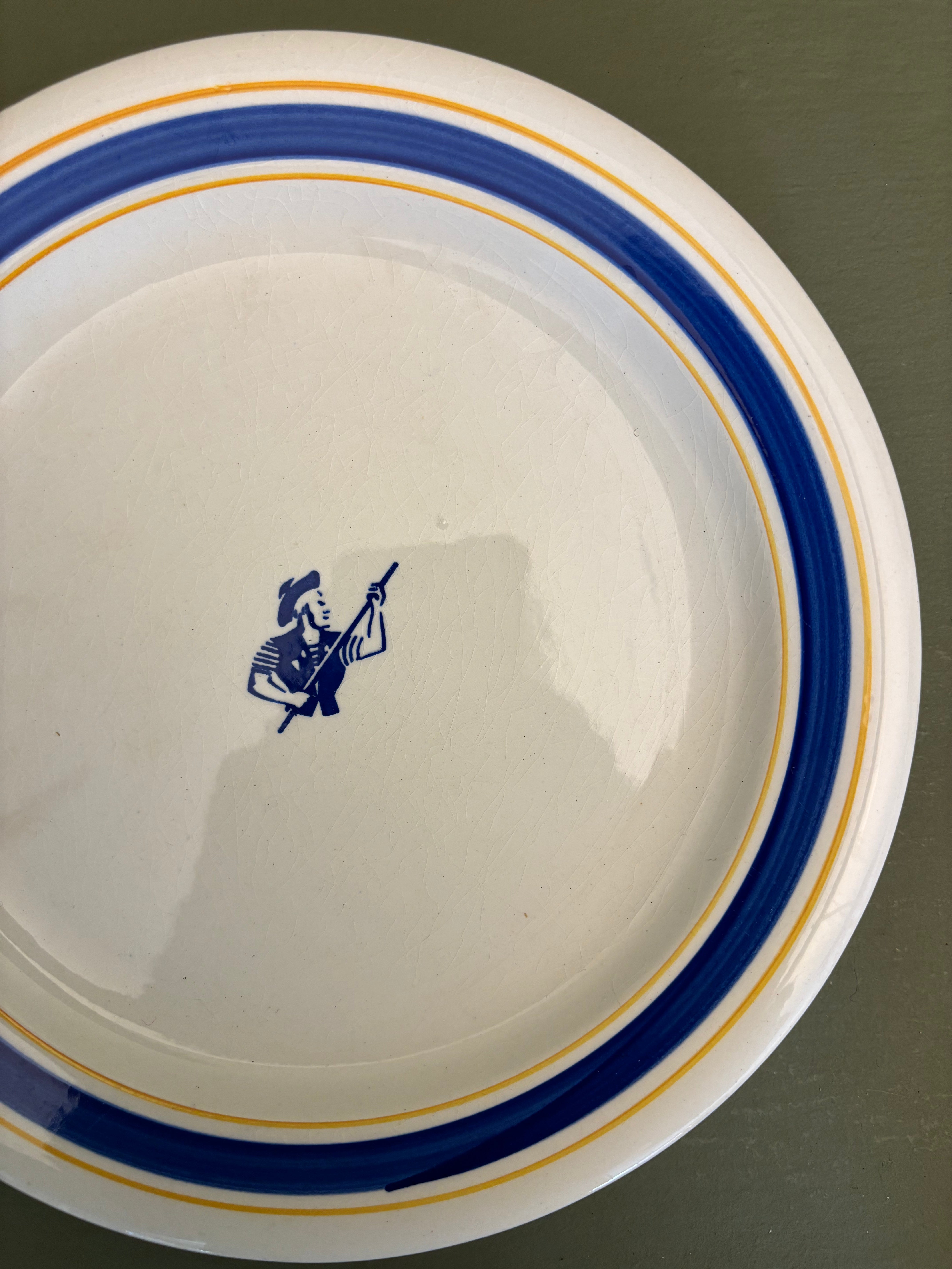 Franske tallerkener, Ø21cm - 6 stk.