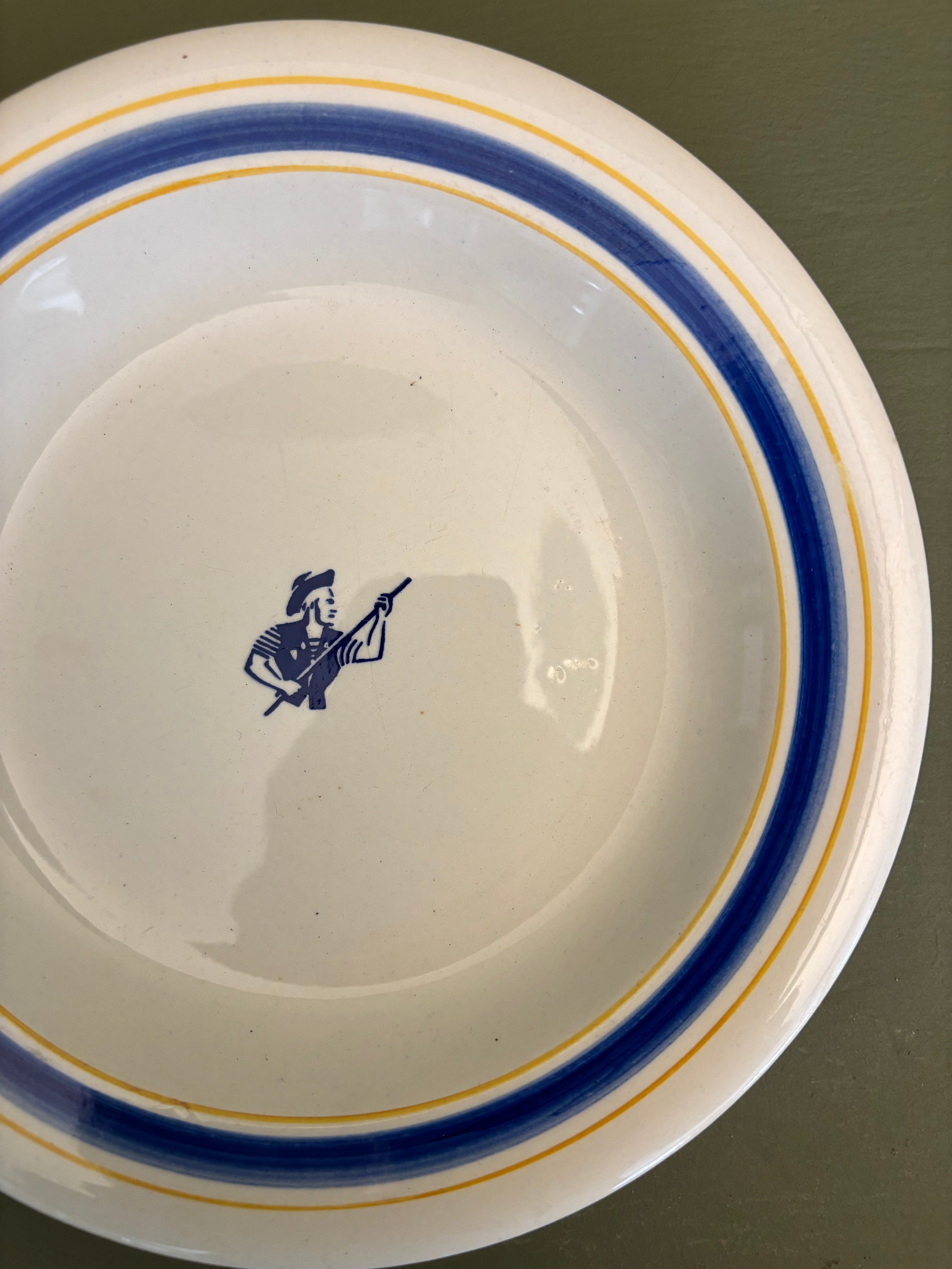Franske dybe tallerkener, Ø21,5cm - 6 stk.