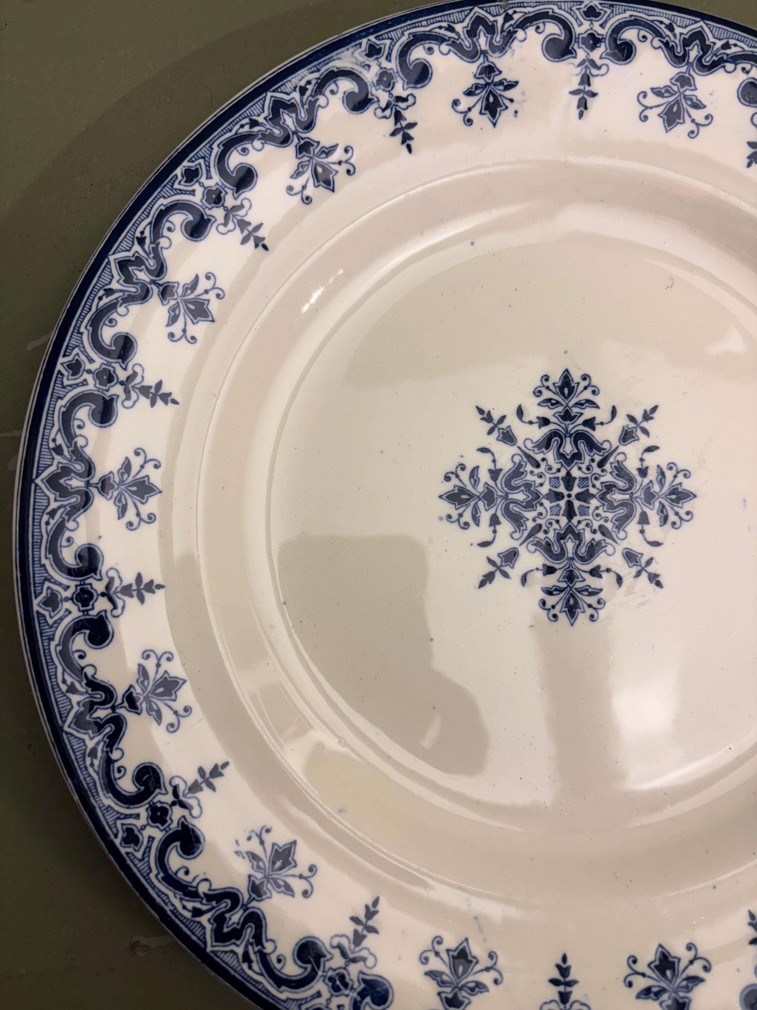 Franske tallerkener, 6 stk. Ø22 cm.