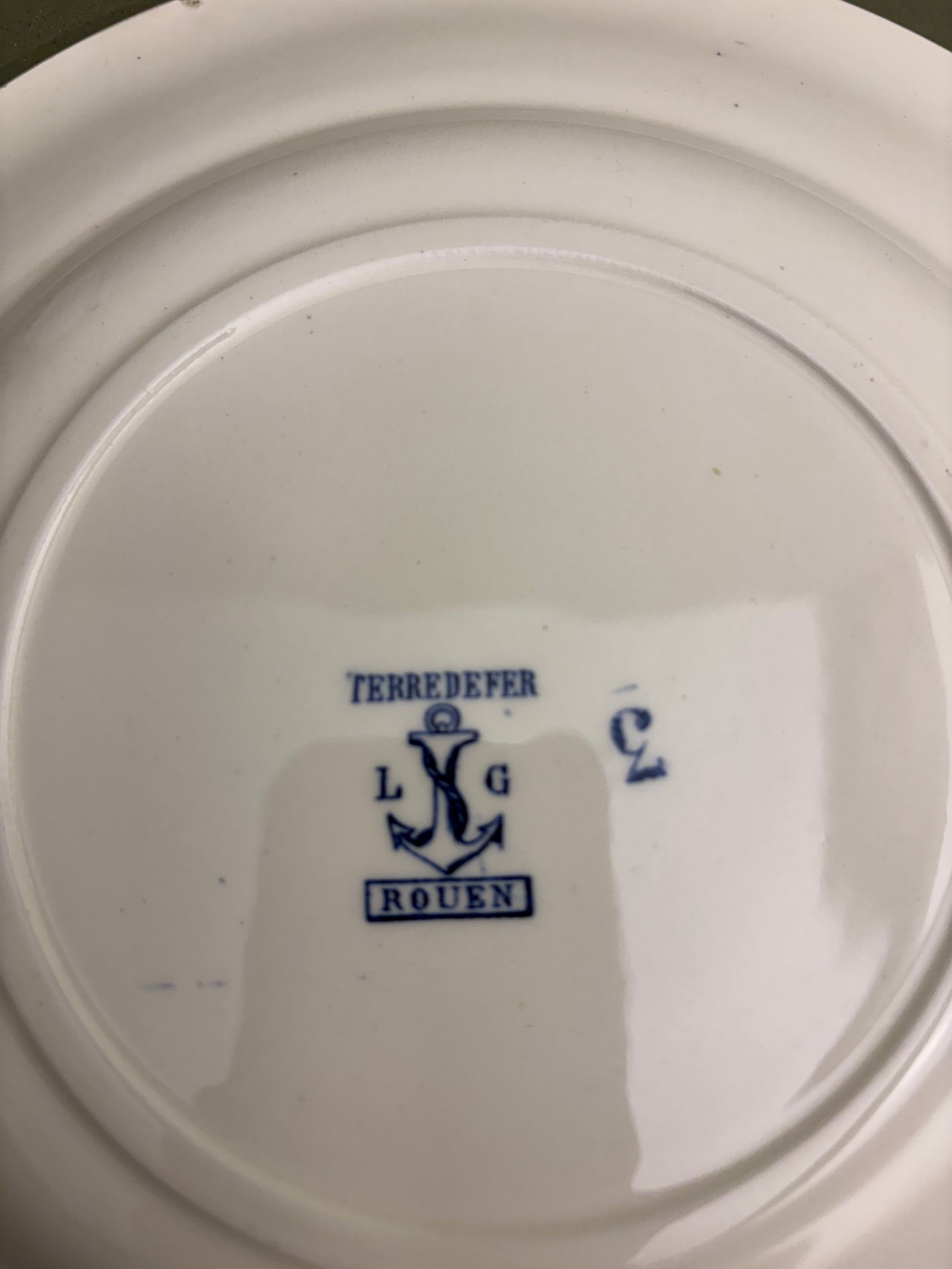 Franske tallerkener, 6 stk. Ø22 cm.