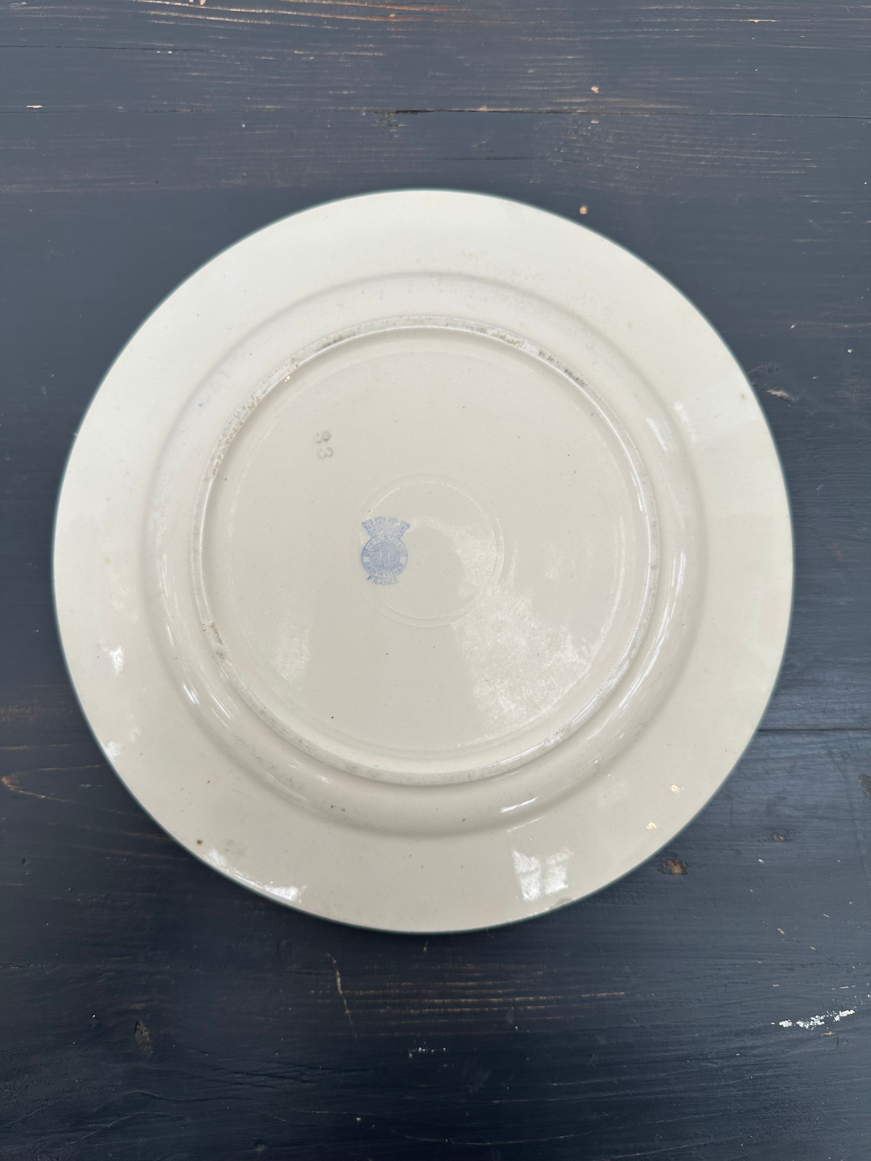 Franske tallerkener, Ø22 cm - 6 stk