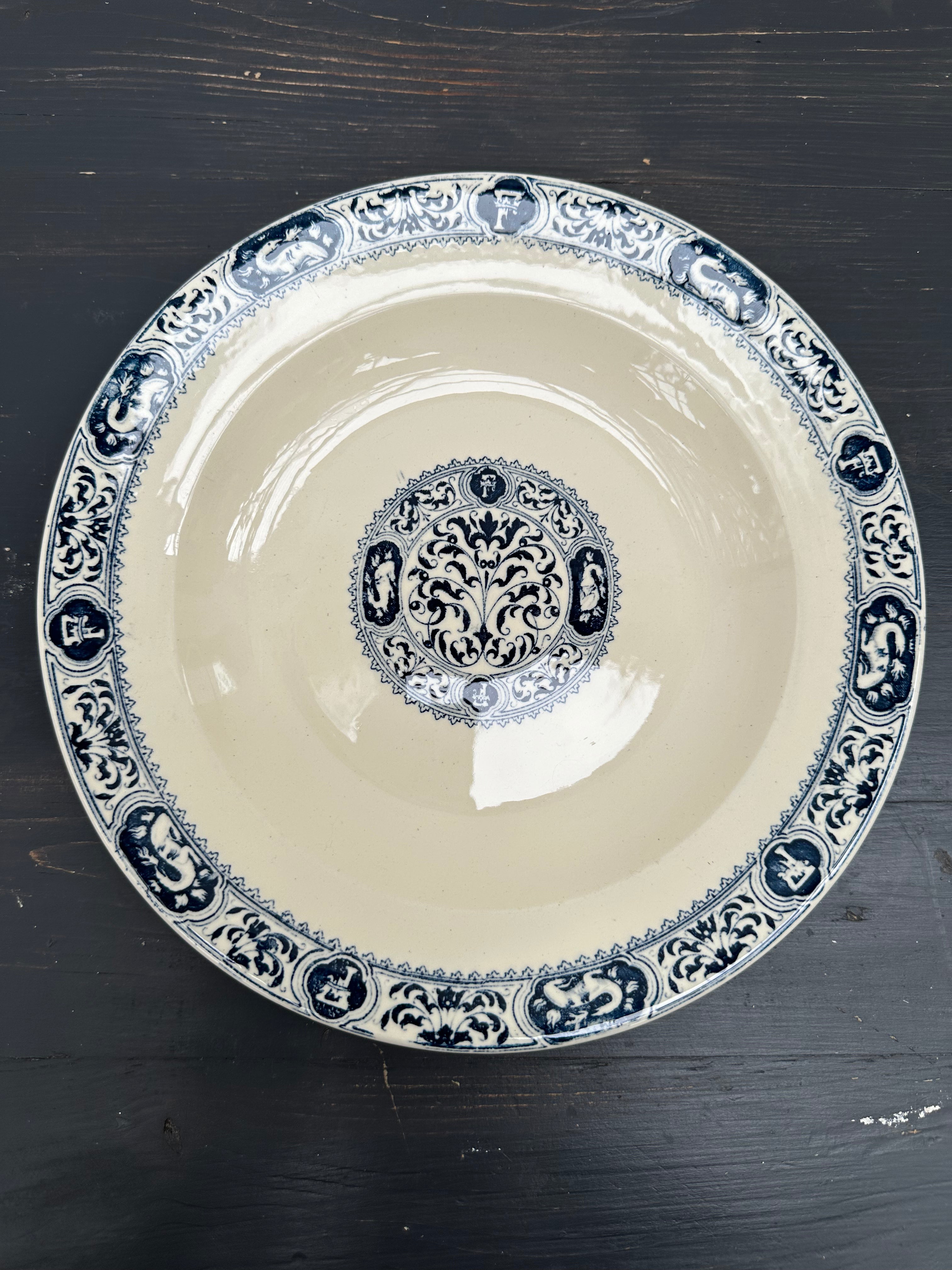 Dybe franske tallerkener, Ø24 cm - 6 stk