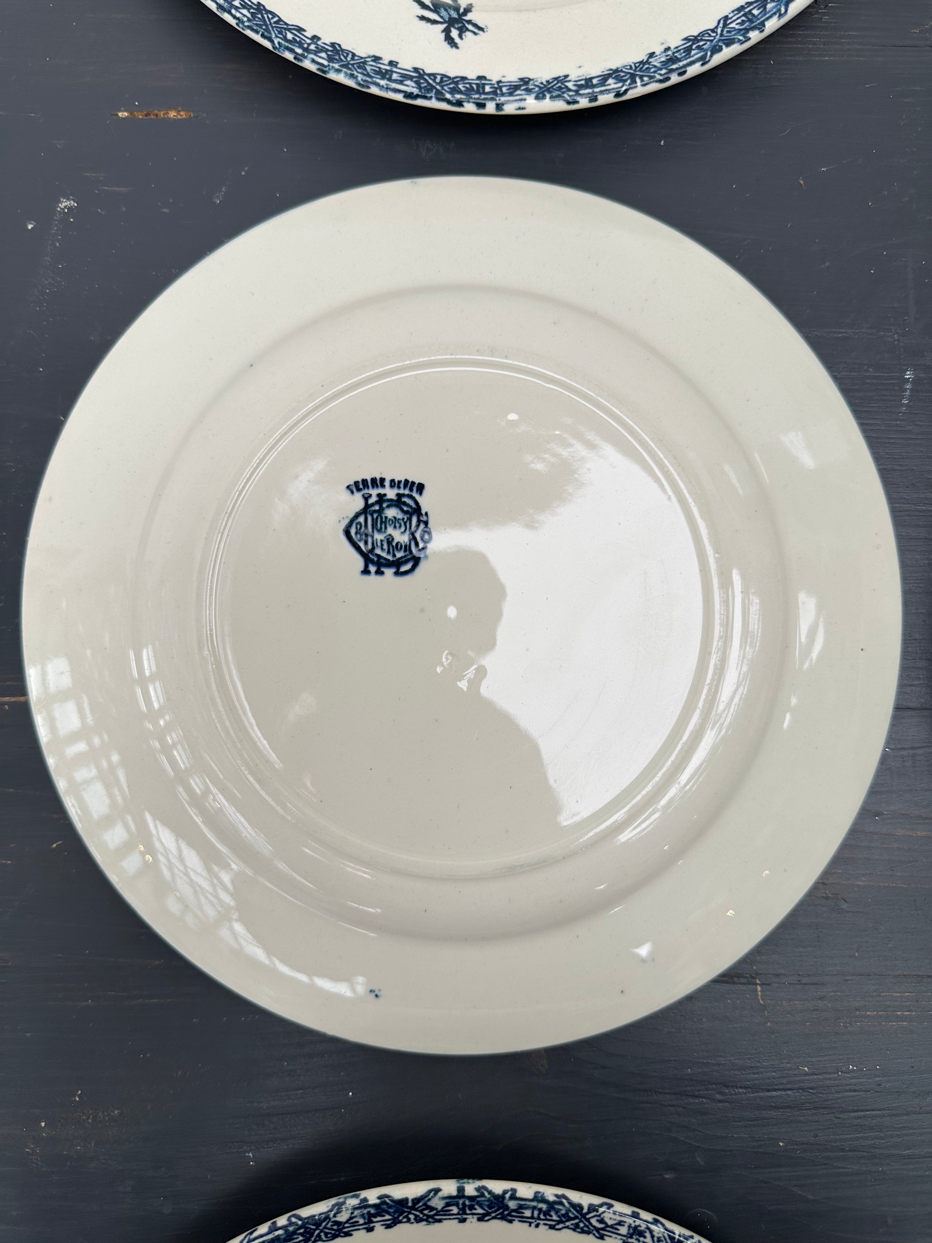 Franske tallerkener, Ø23 cm - 6 stk