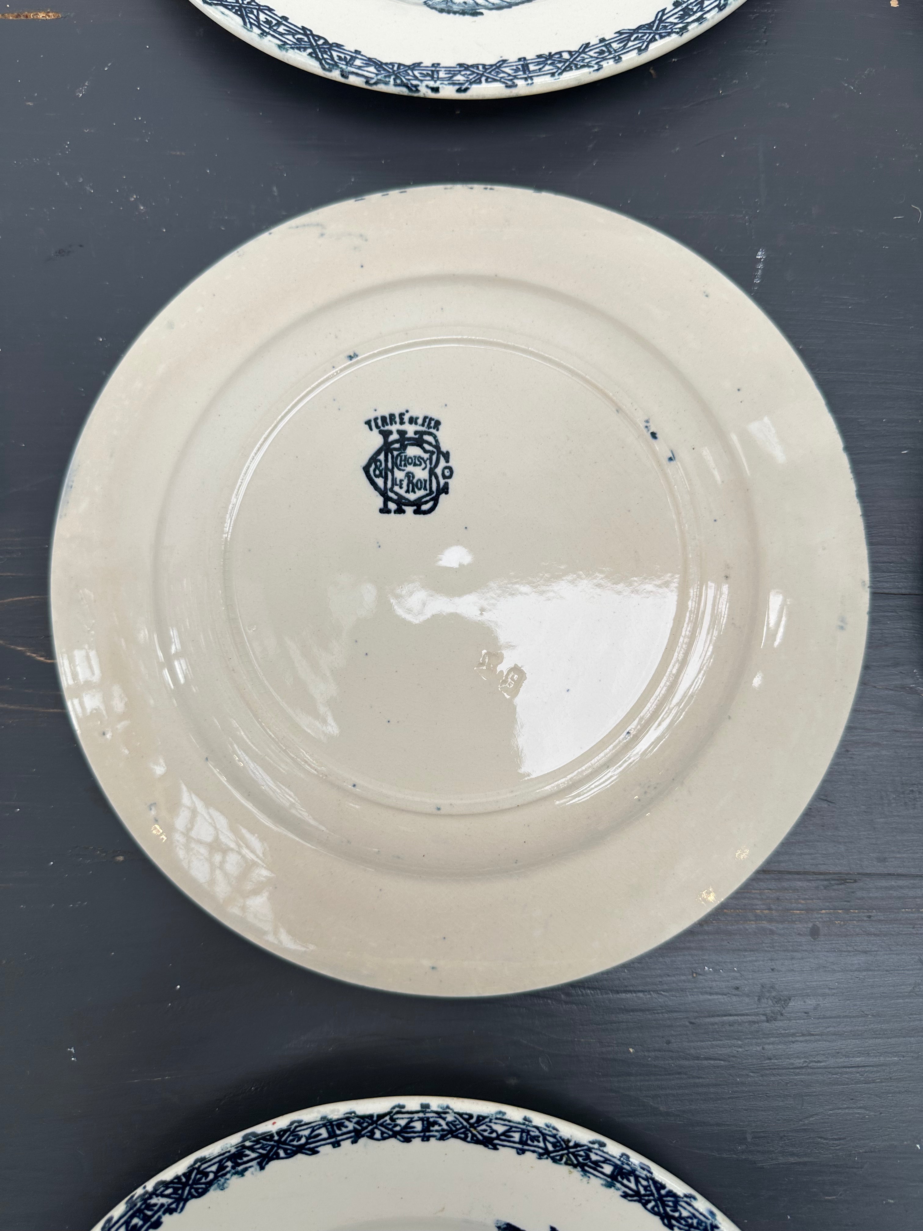 Franske tallerkener, Ø21 cm - 6 stk