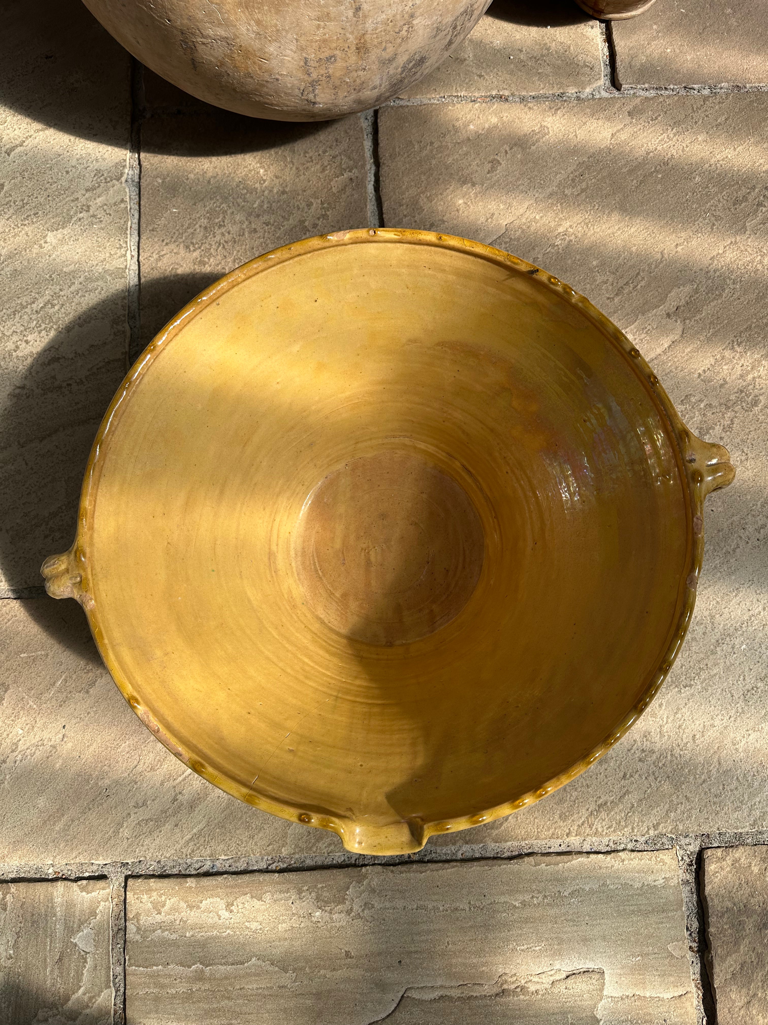 Gul fransk tallerken, Ø50 cm