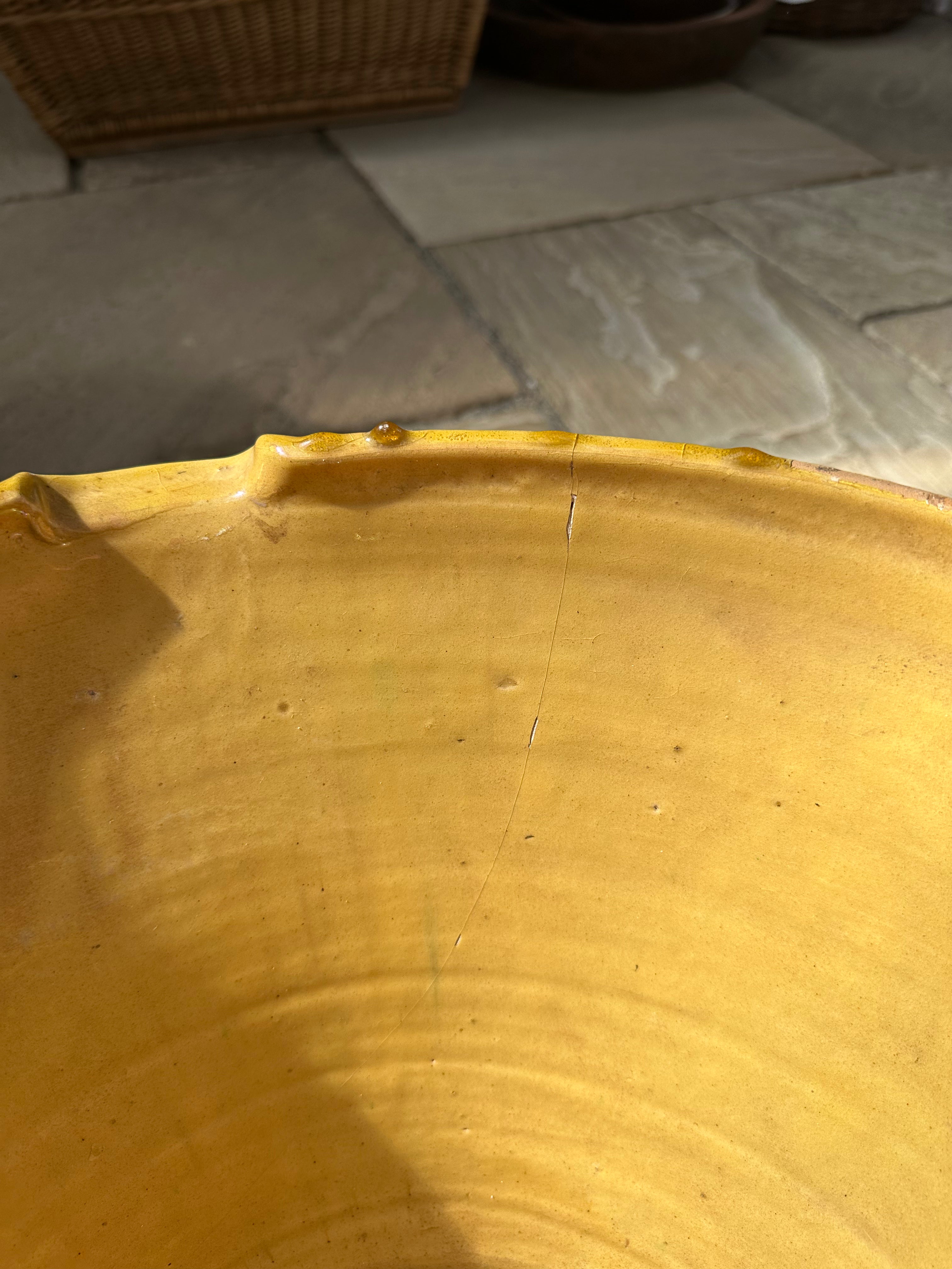 Gult fransk fad, Ø50 cm