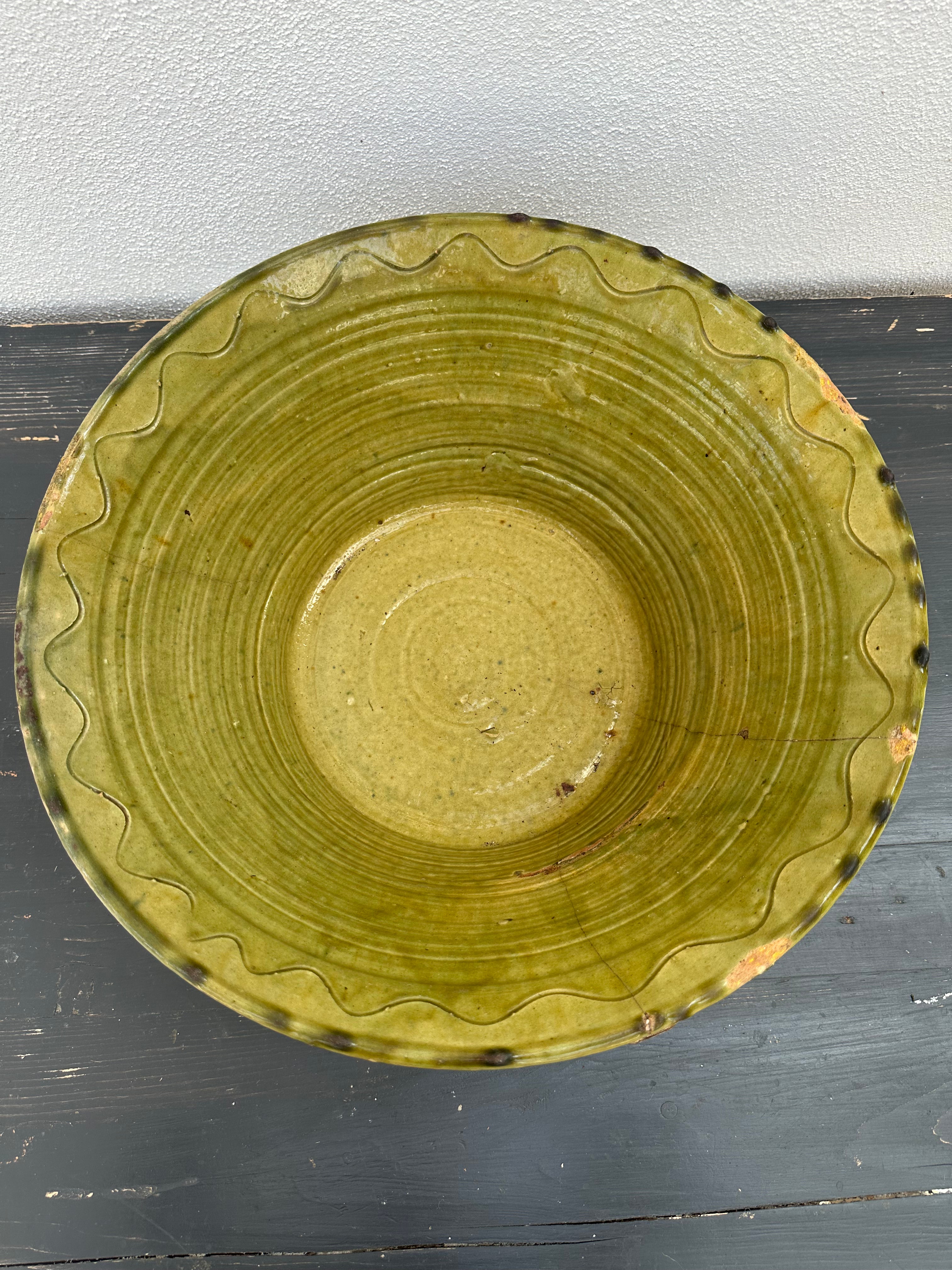 Grønn tallerken, Ø41 cm