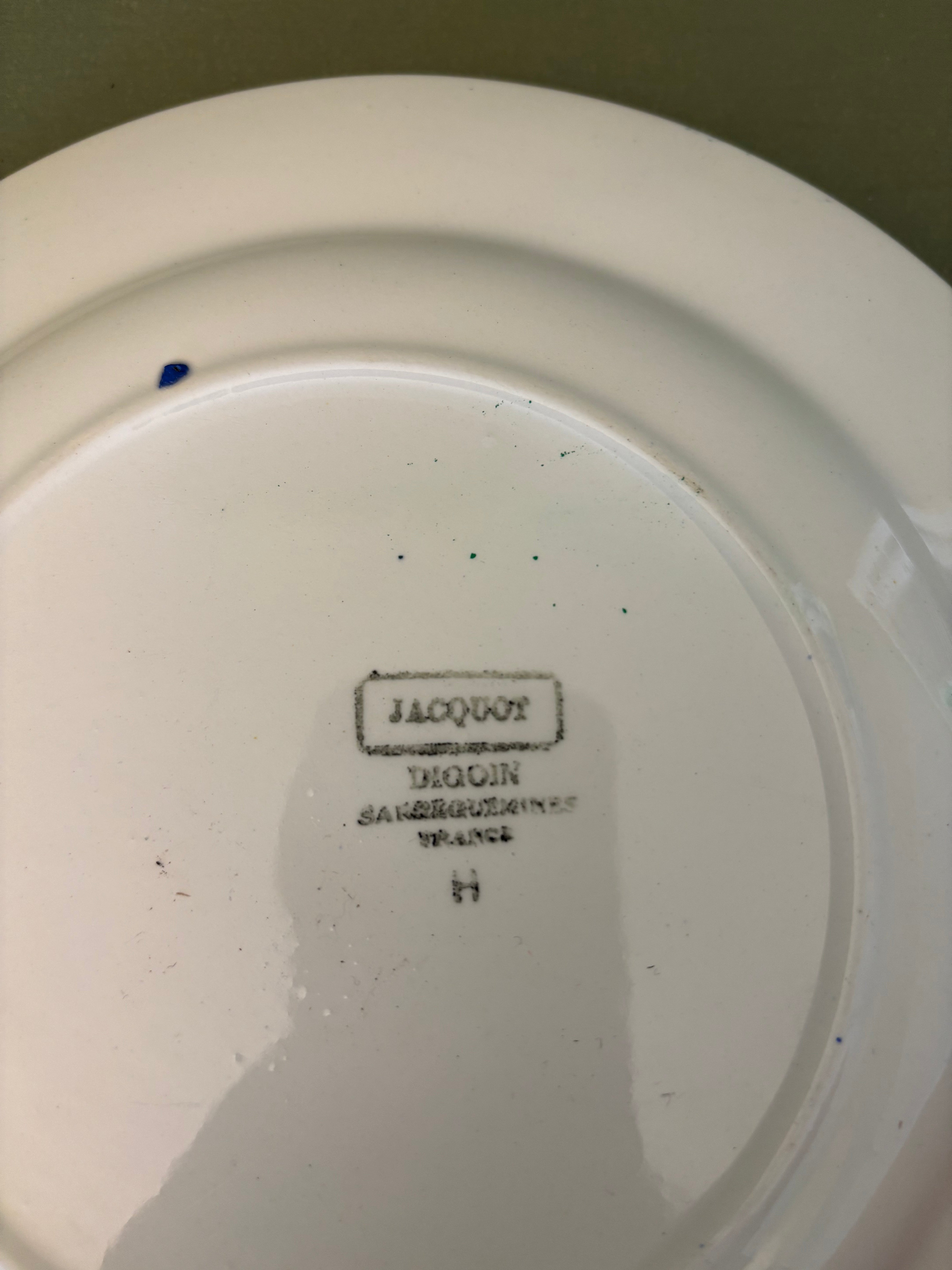 Franske tallerkener, 6 stk. Ø22,5 cm.