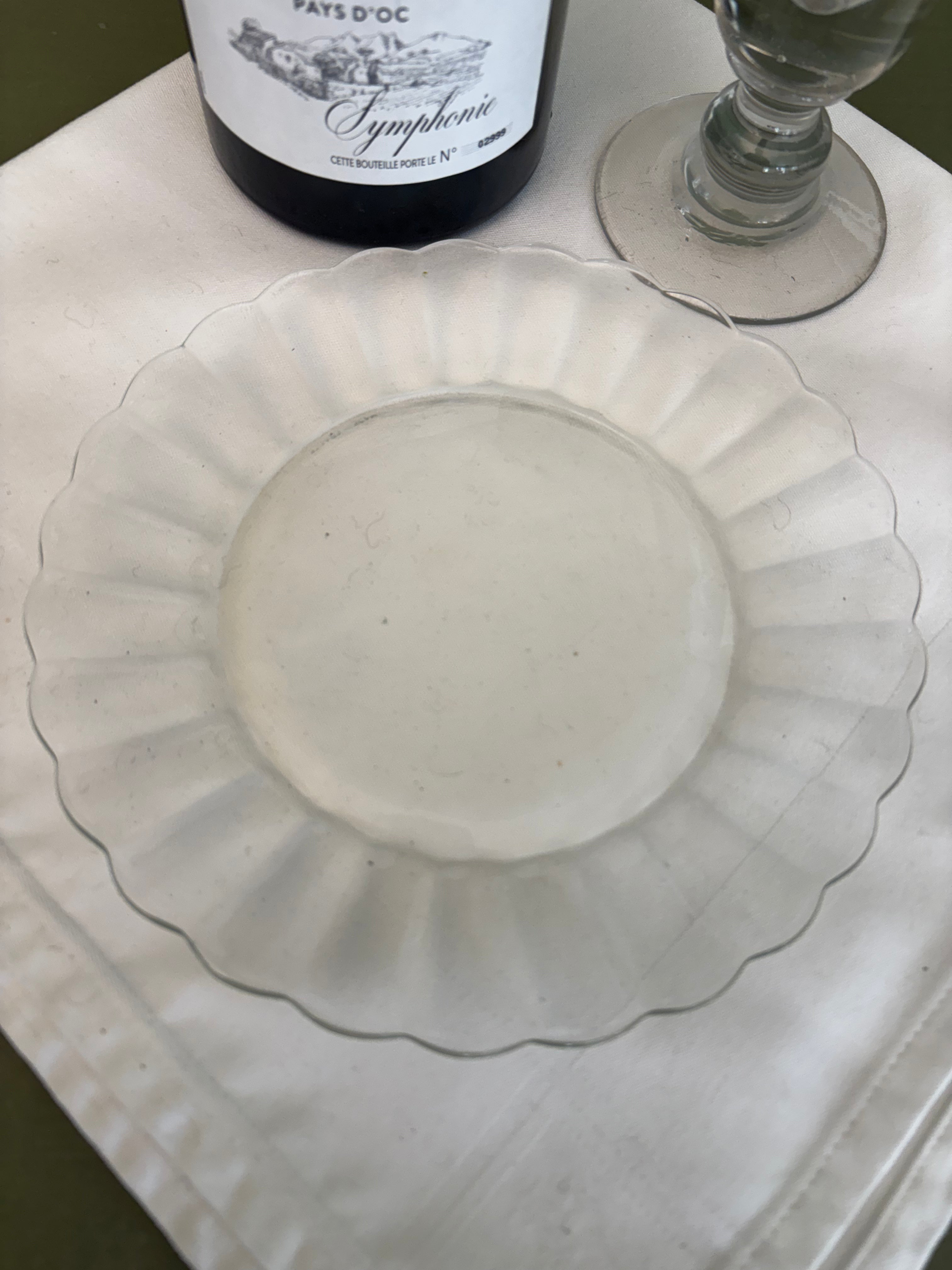 Små glastallerkener, 8 stk.