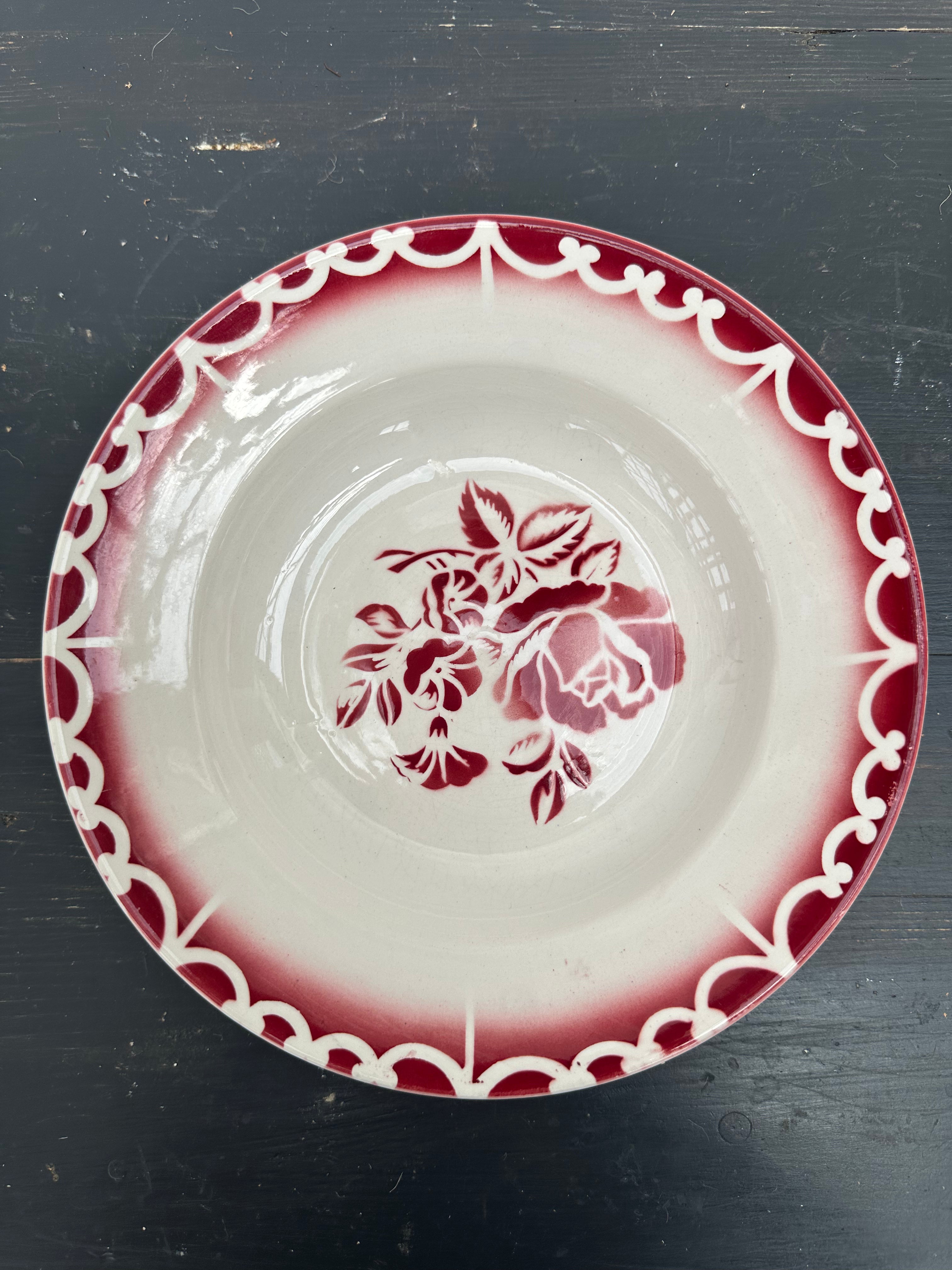 Dybe franske tallerkener, Ø23 cm - 6 stk
