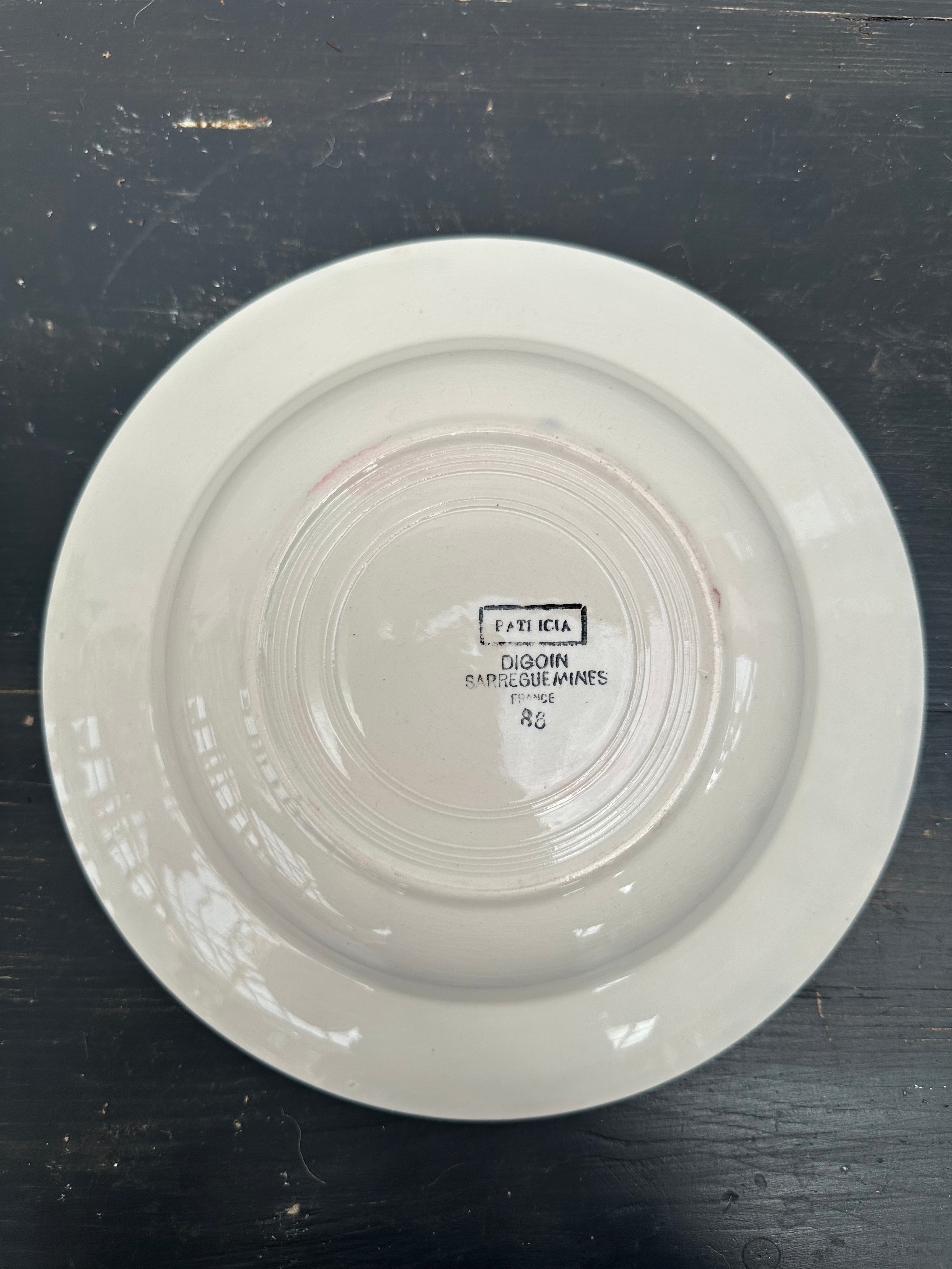 Dybe franske tallerkener, Ø23 cm - 6 stk