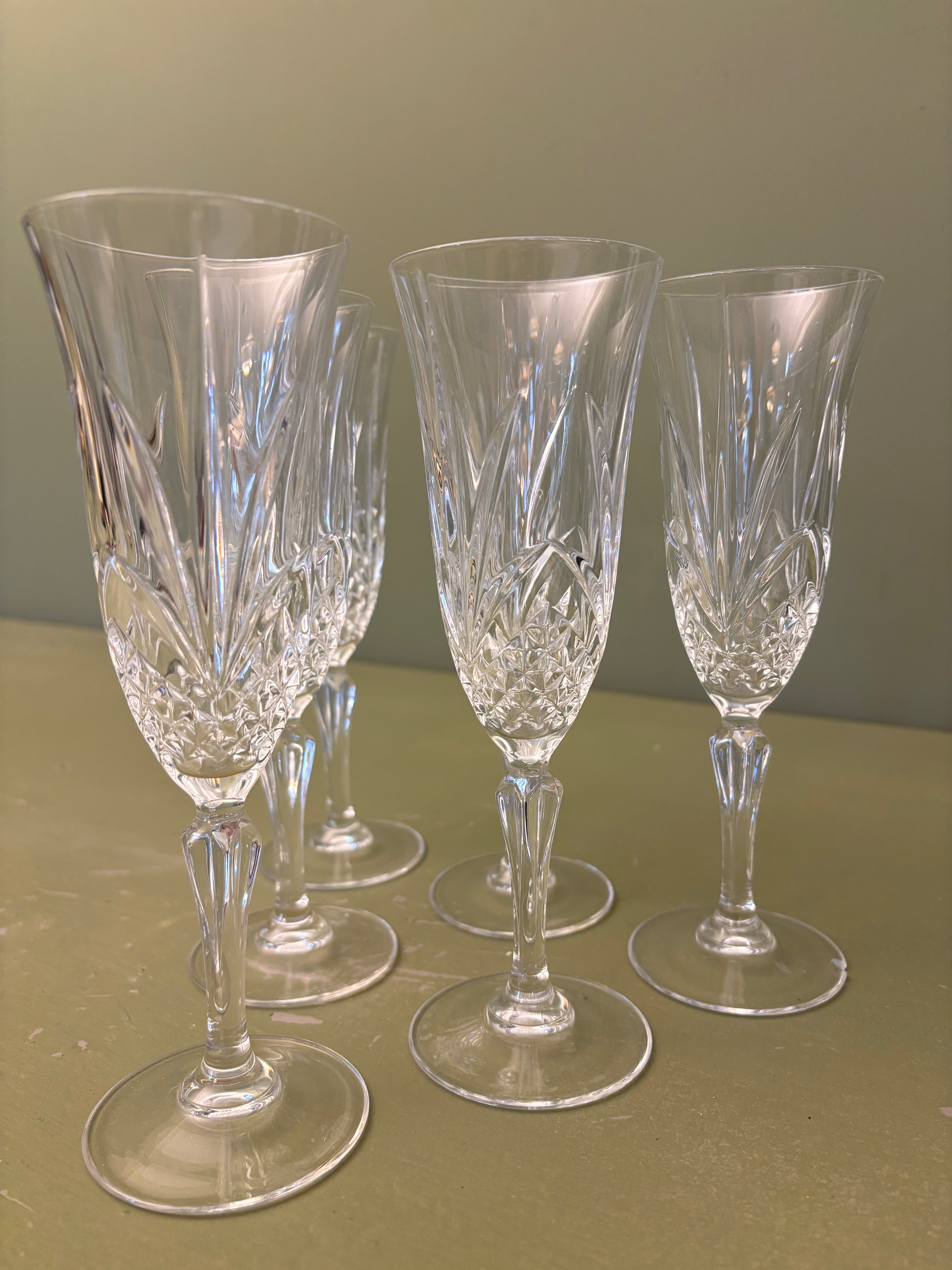 Champagnefløjter, 6 stk.