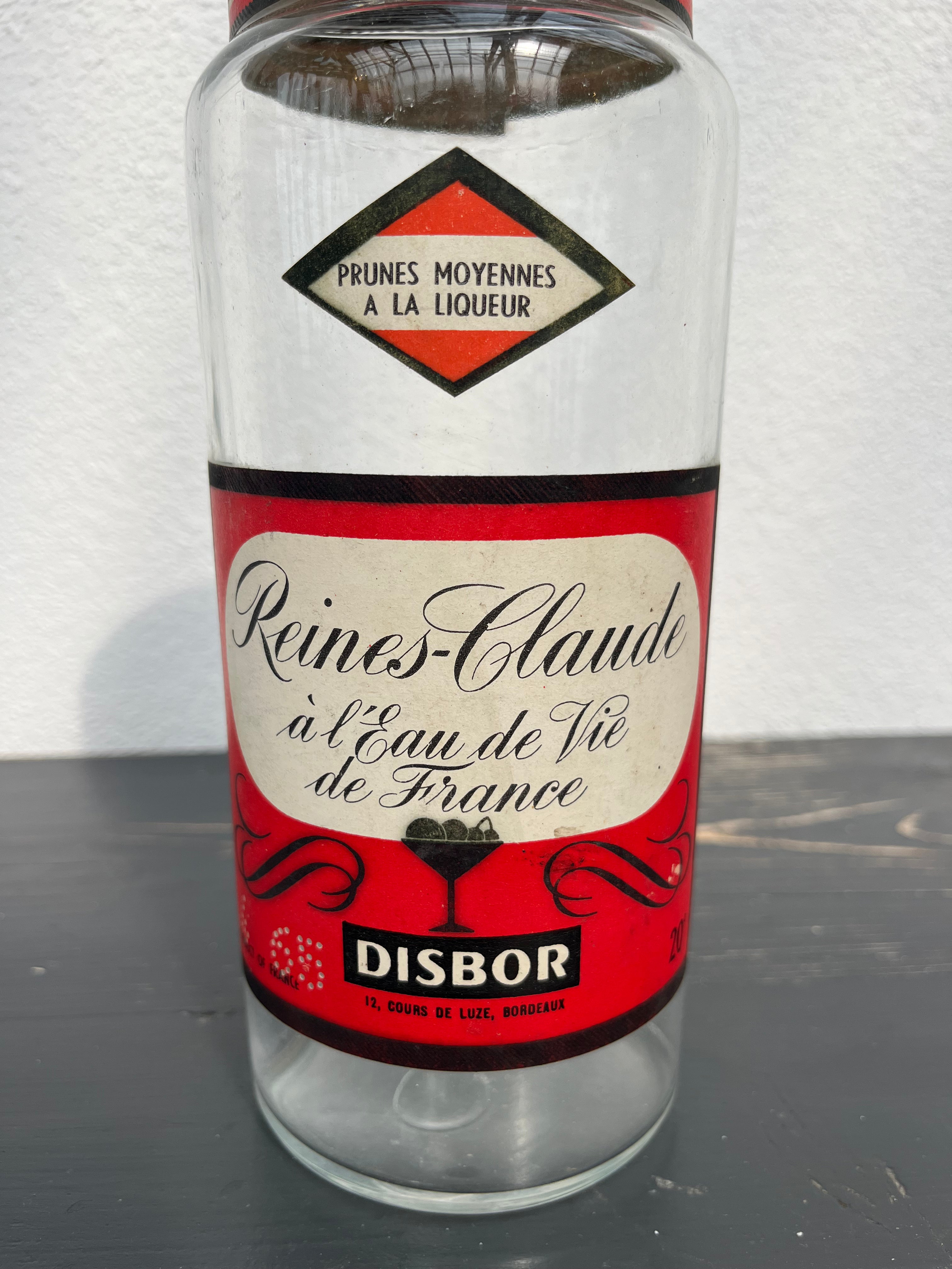 Fransk glas m. etiket