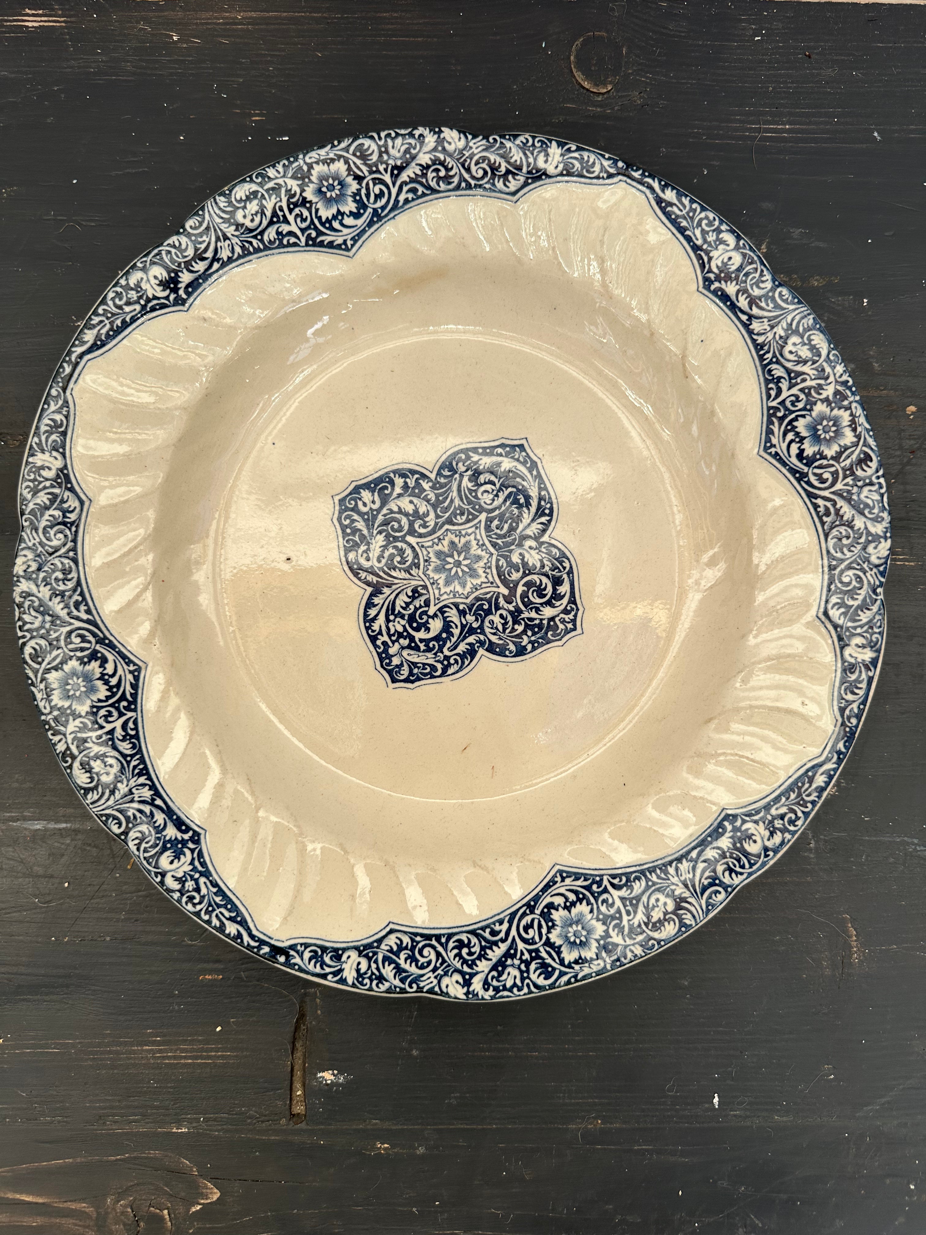 Dybe franske tallerkener, Ø26 cm - 6 stk.