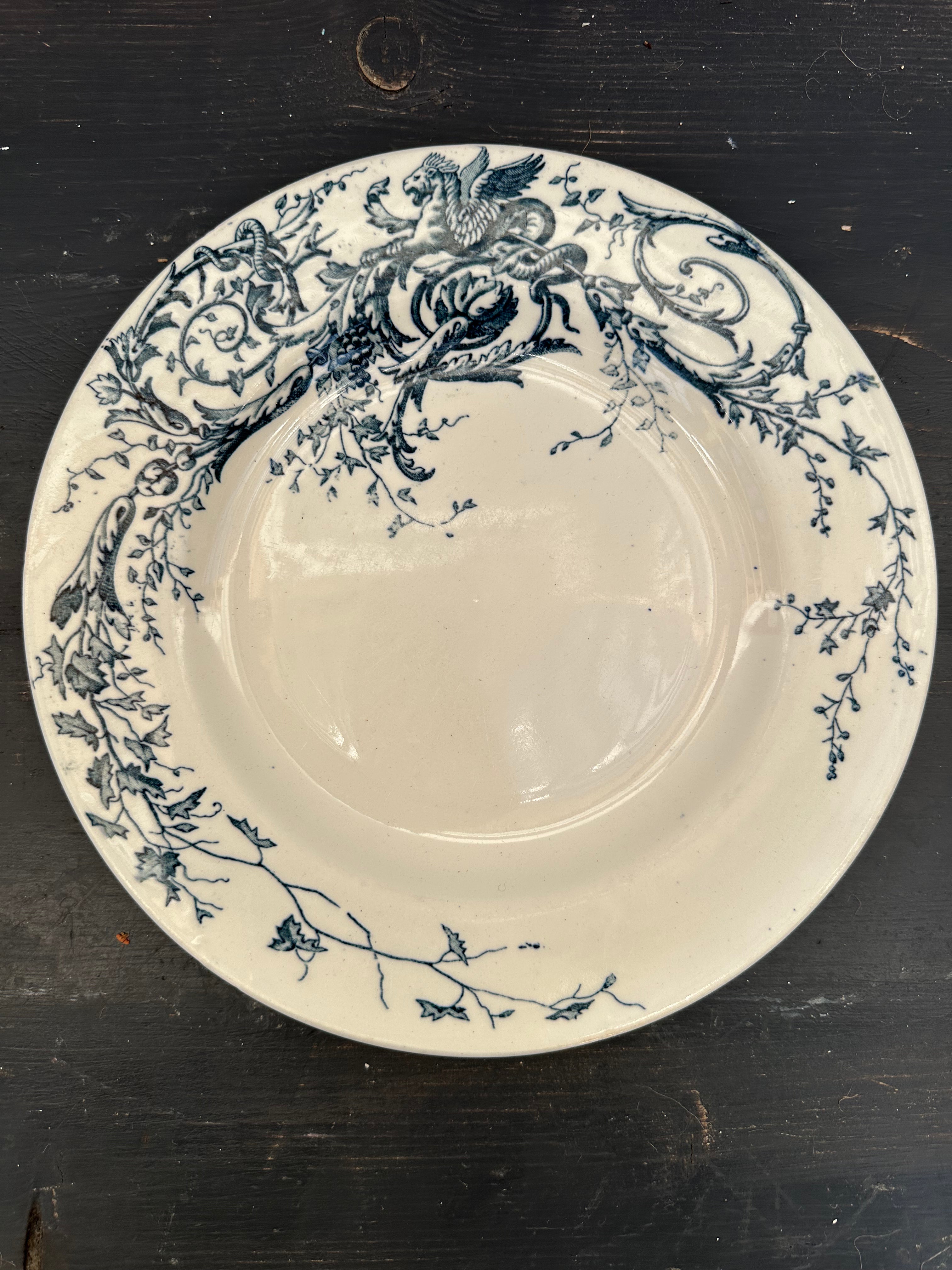 Franske tallerkener, Ø23 cm - 6 stk.