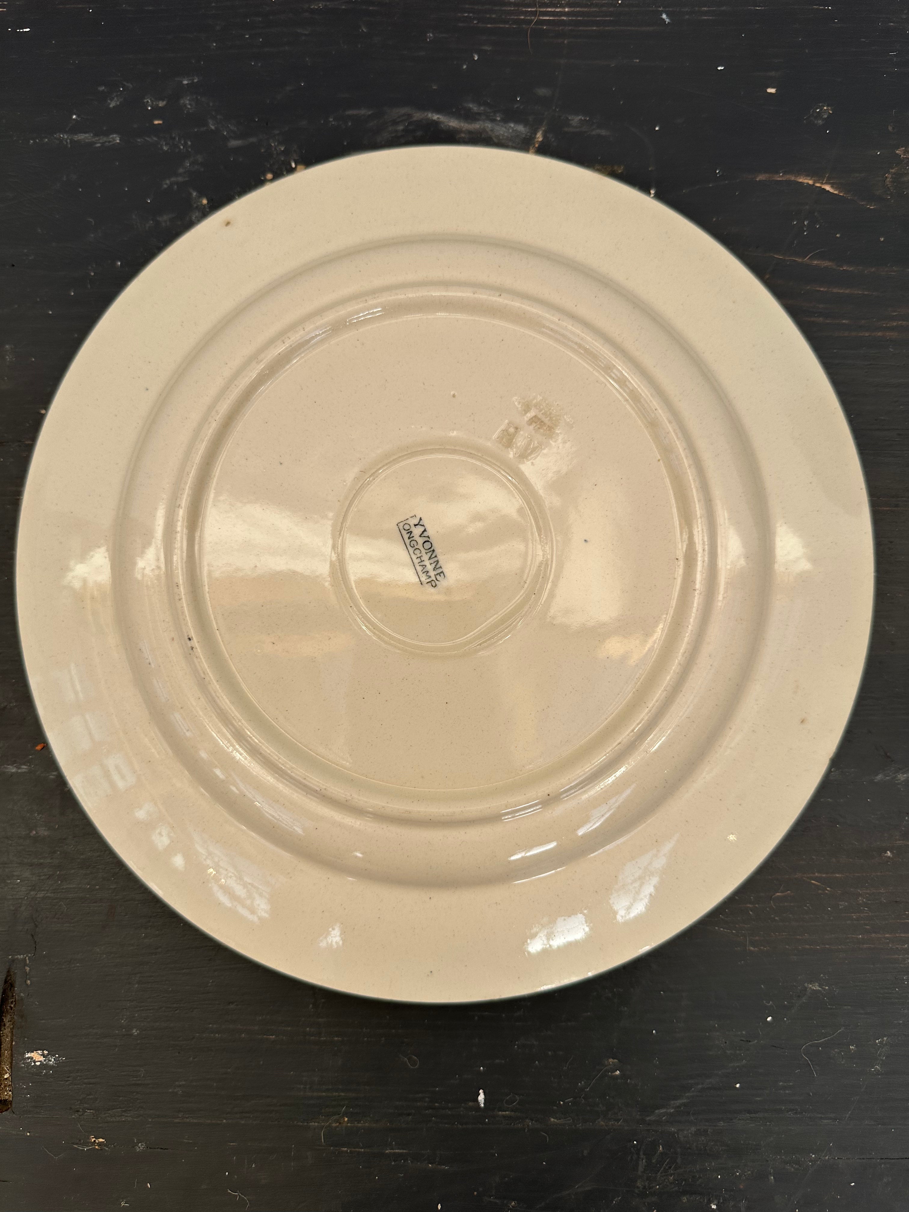 Franske tallerkener, Ø25 cm - 6 stk.