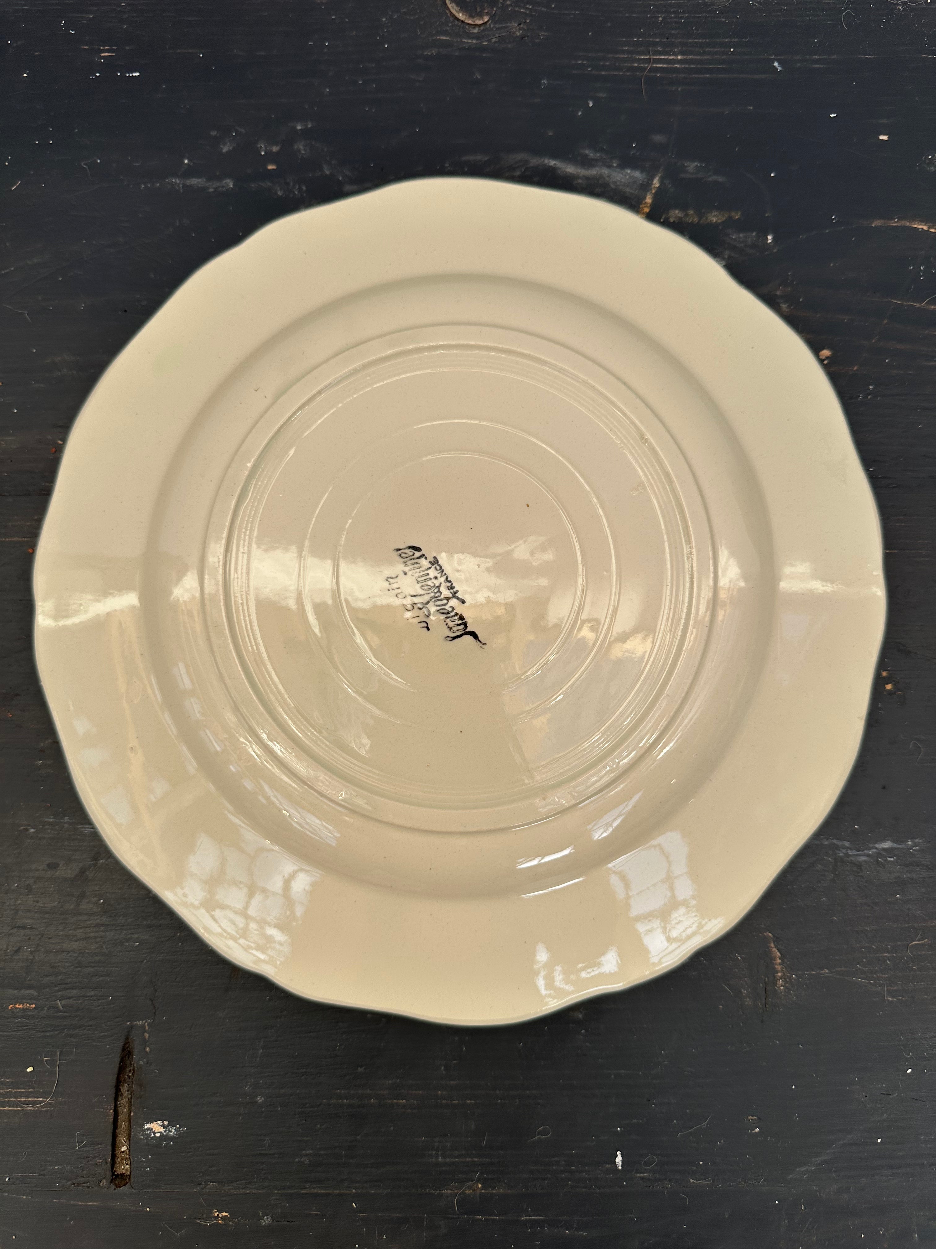 Franske tallerkener, Ø24,5 cm - 6 stk.